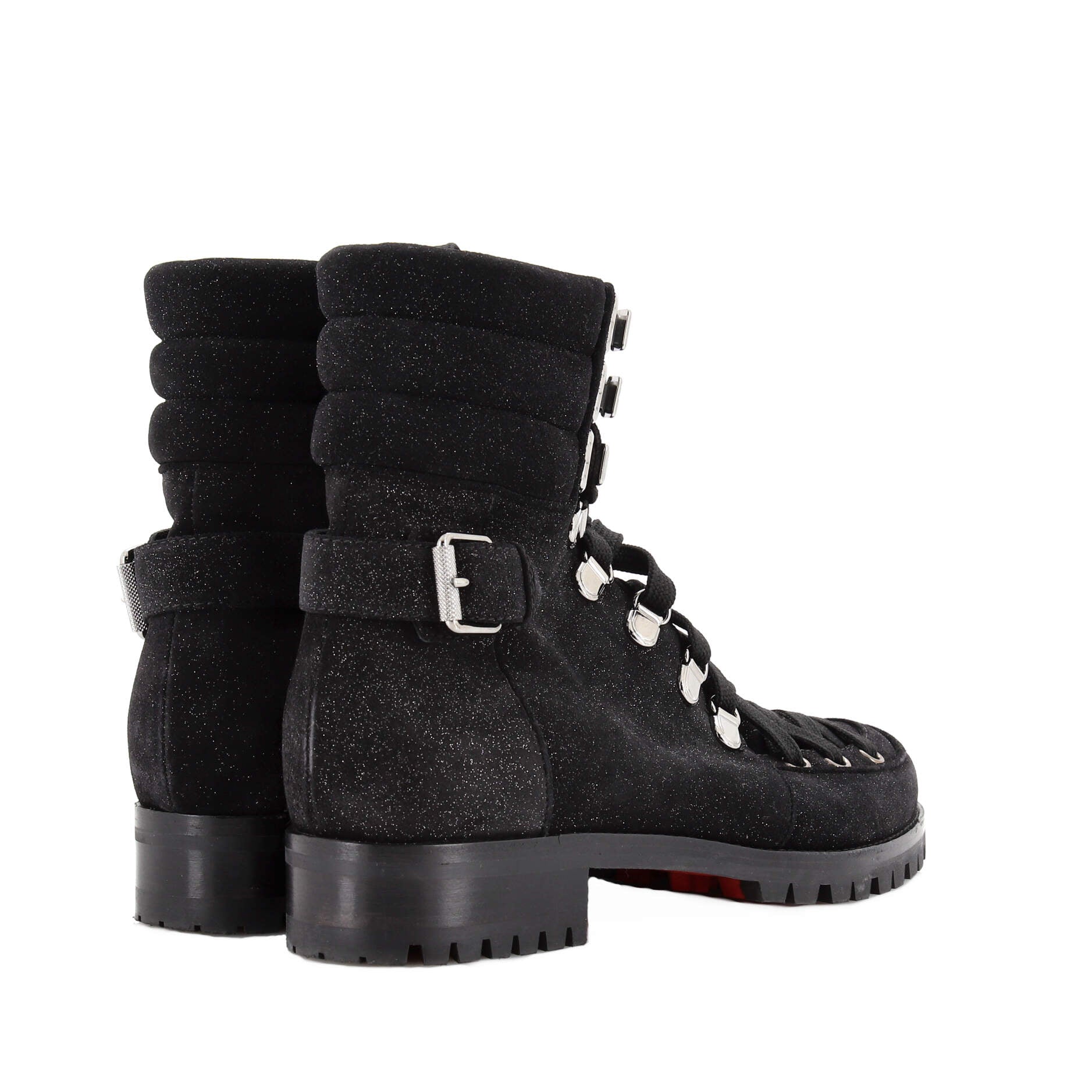 Women's Who Runs Flat Crosta Star Boots Glitter Suede