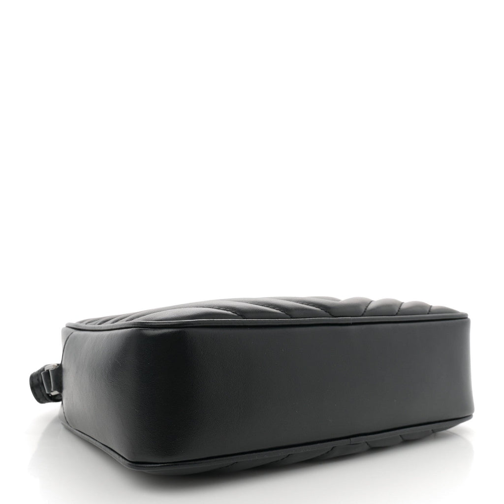 Calfskin Matelasse Monogram Lou Camera Bag Black