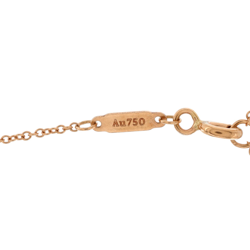 T Smile Pendant Necklace 18K Rose Gold with Diamonds Mini