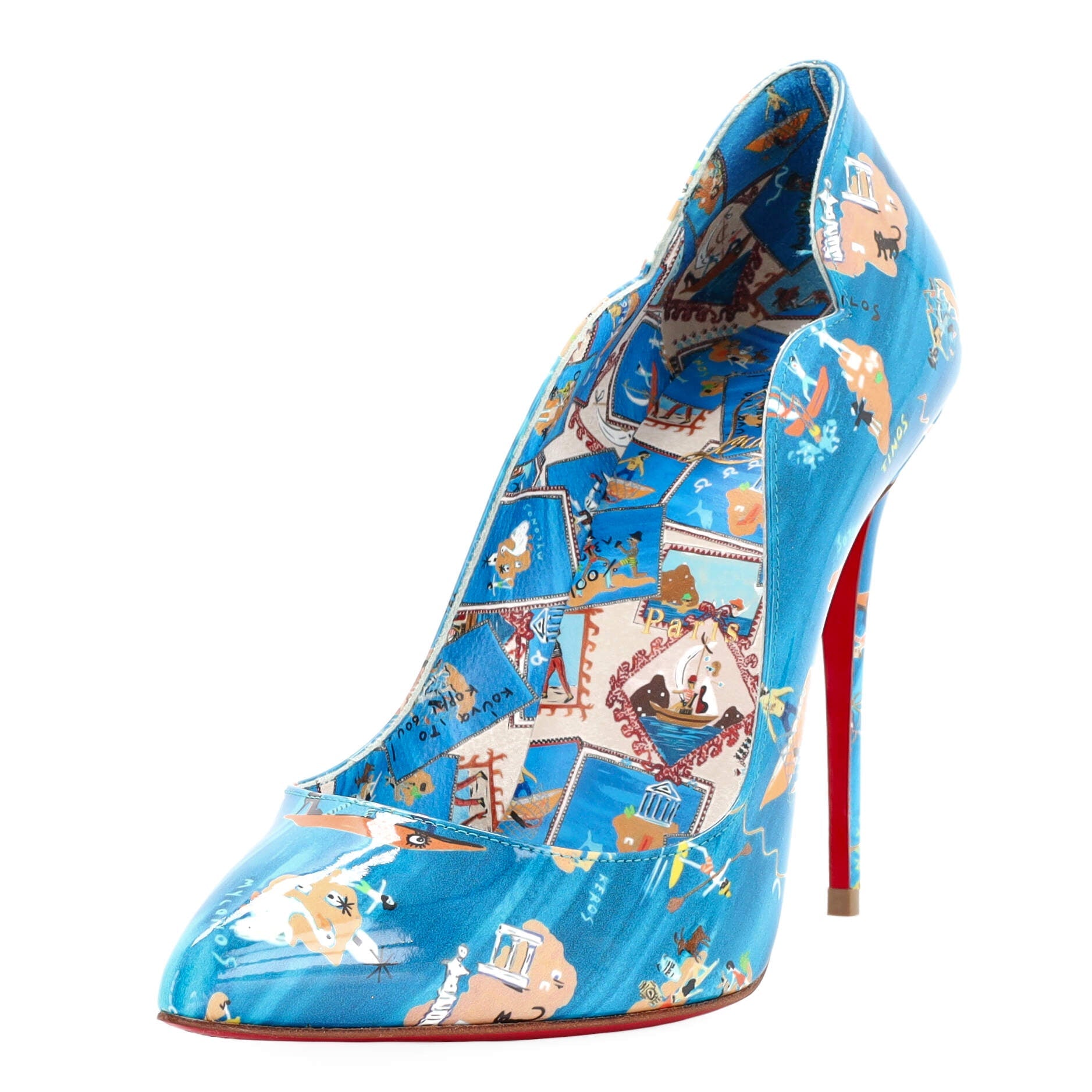 Women's Hot Chick Pumps Printed Patent 100