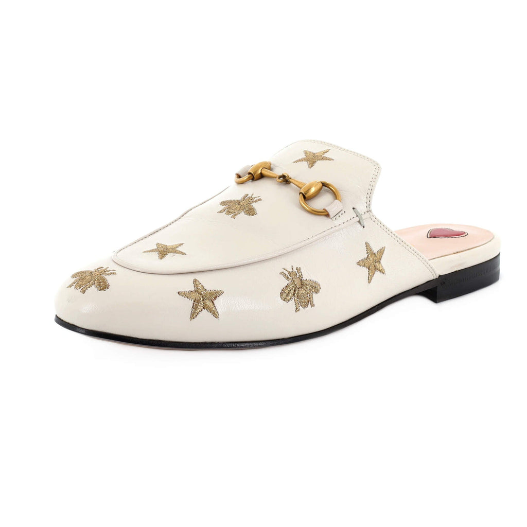 Women's Princetown Mules Embroidered Leather