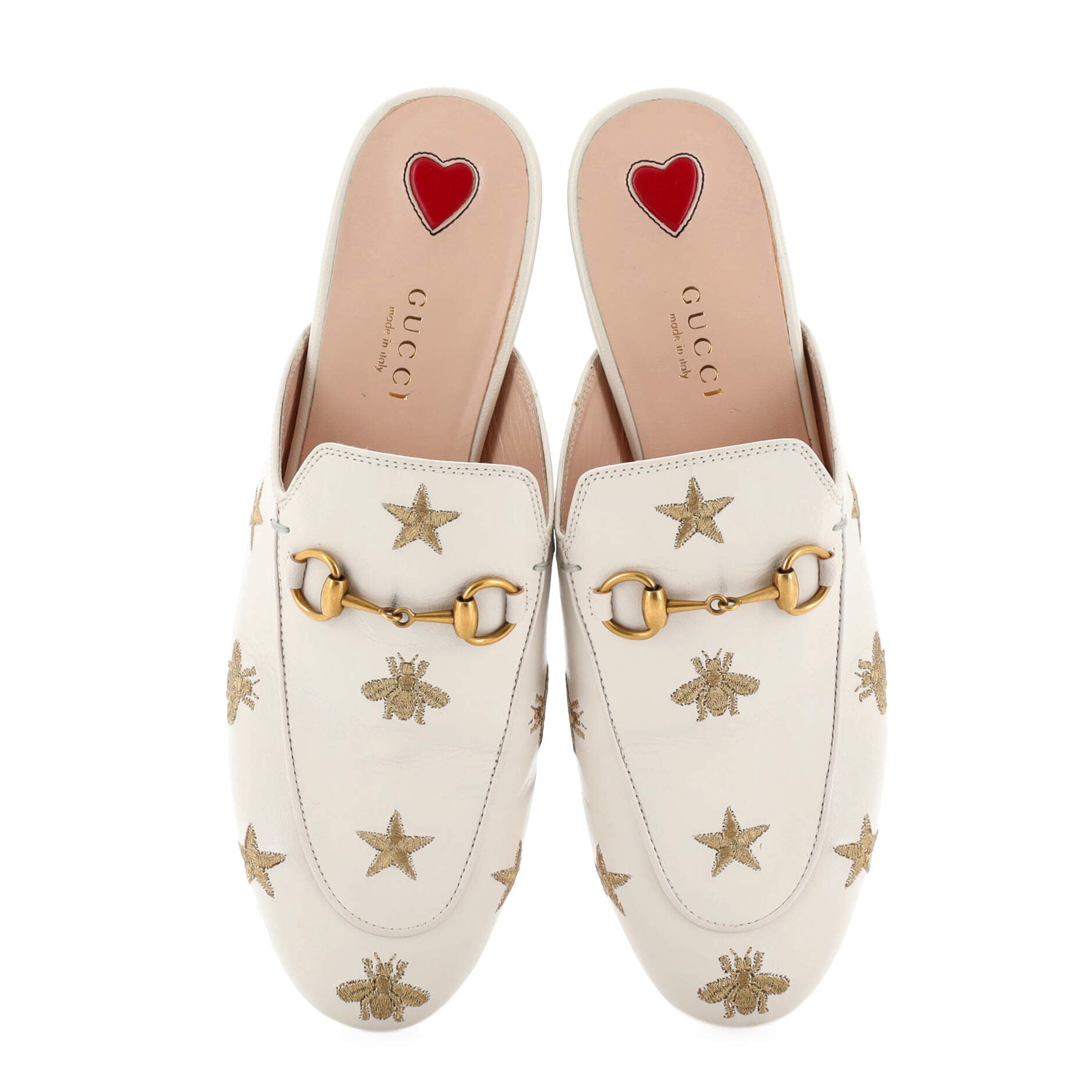 Women's Princetown Mules Embroidered Leather