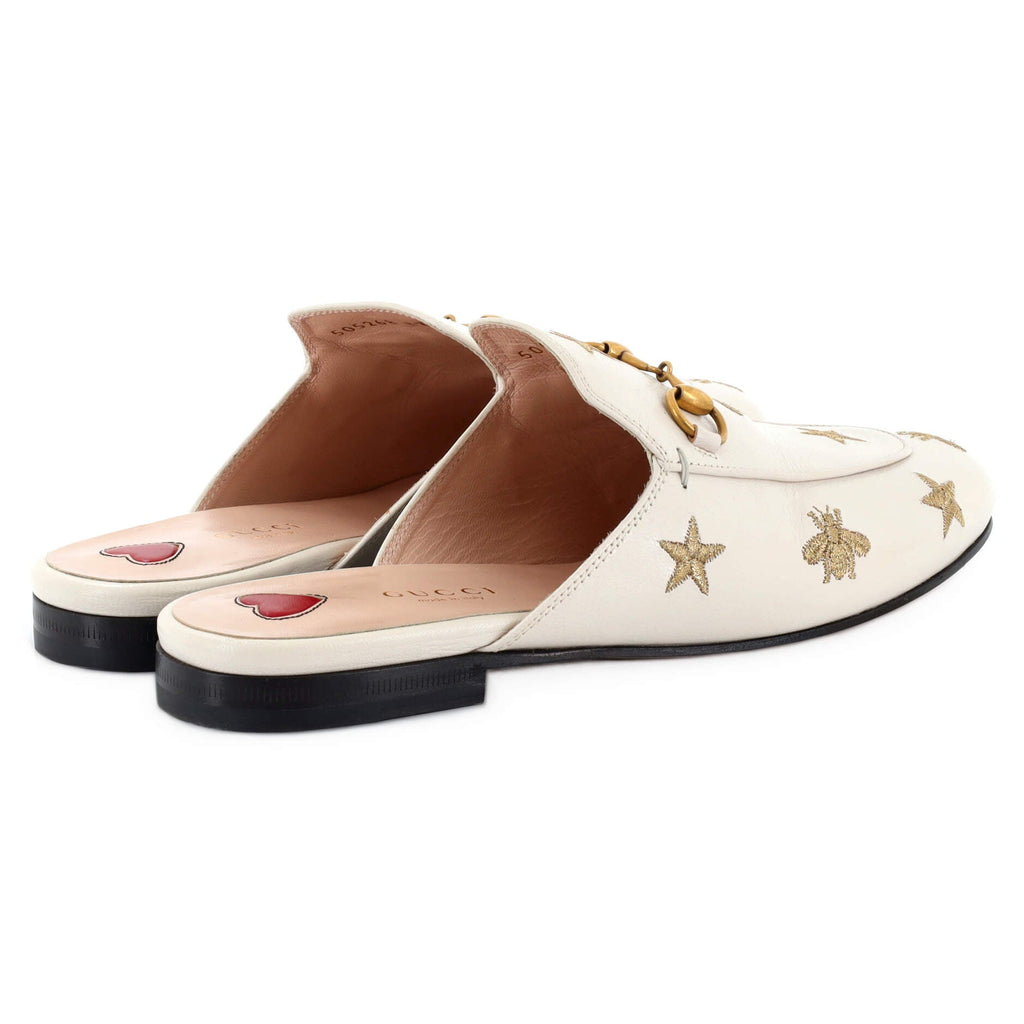 Women's Princetown Mules Embroidered Leather