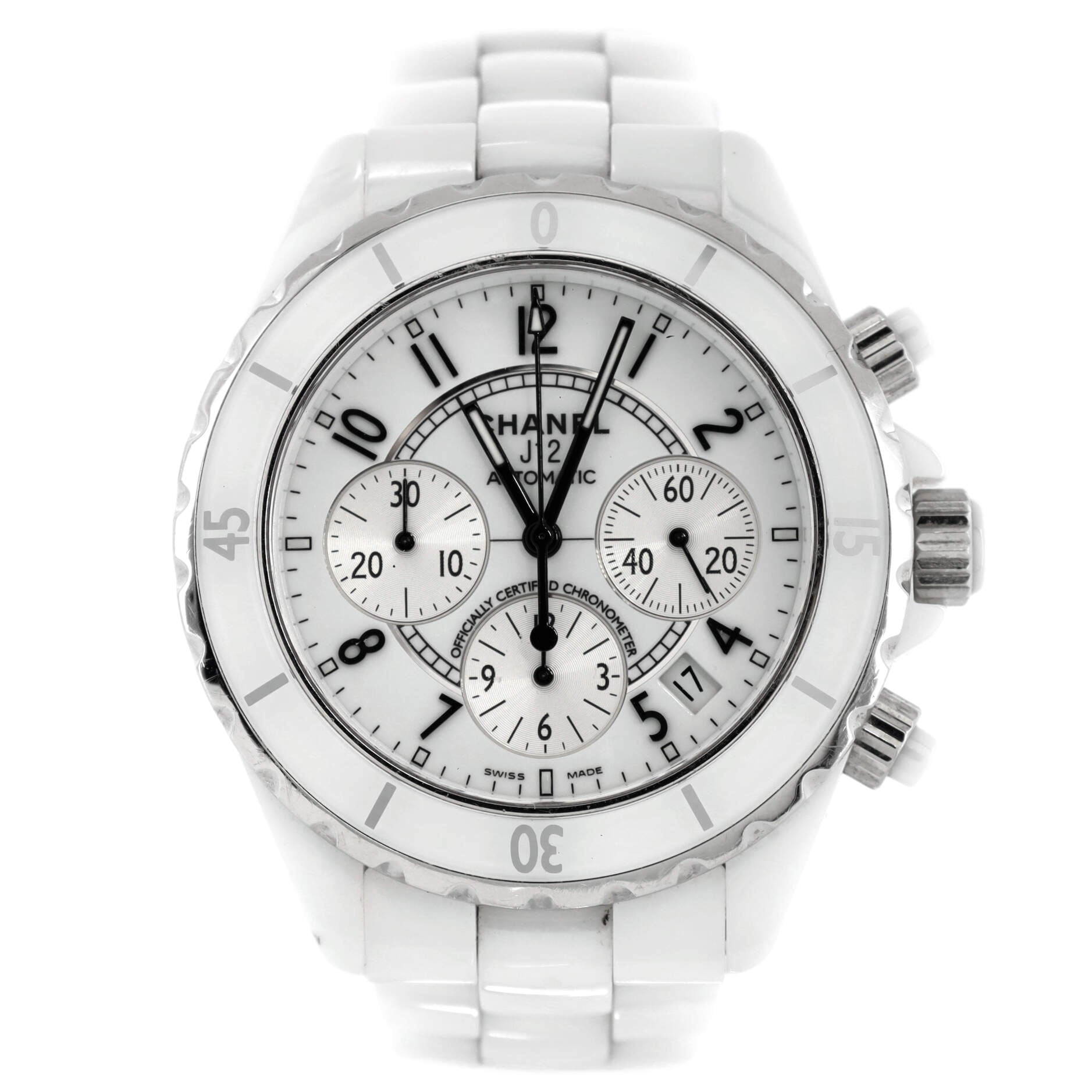J12 Chronograph Automatic Watch Ceramic and Stainless Steel 41