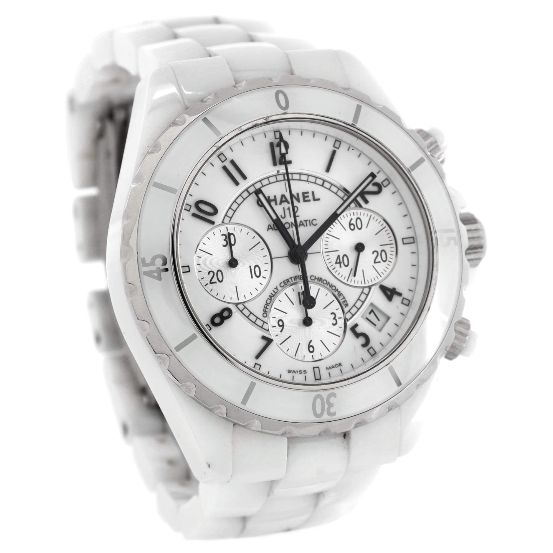 J12 Chronograph Automatic Watch Ceramic and Stainless Steel 41