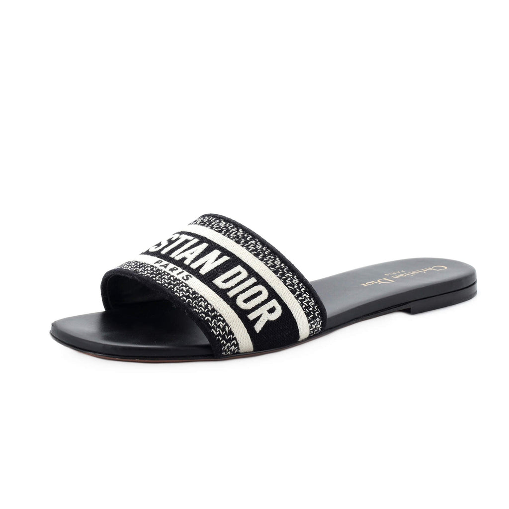 Women's Dway Flat Sandals Embroidered Canvas