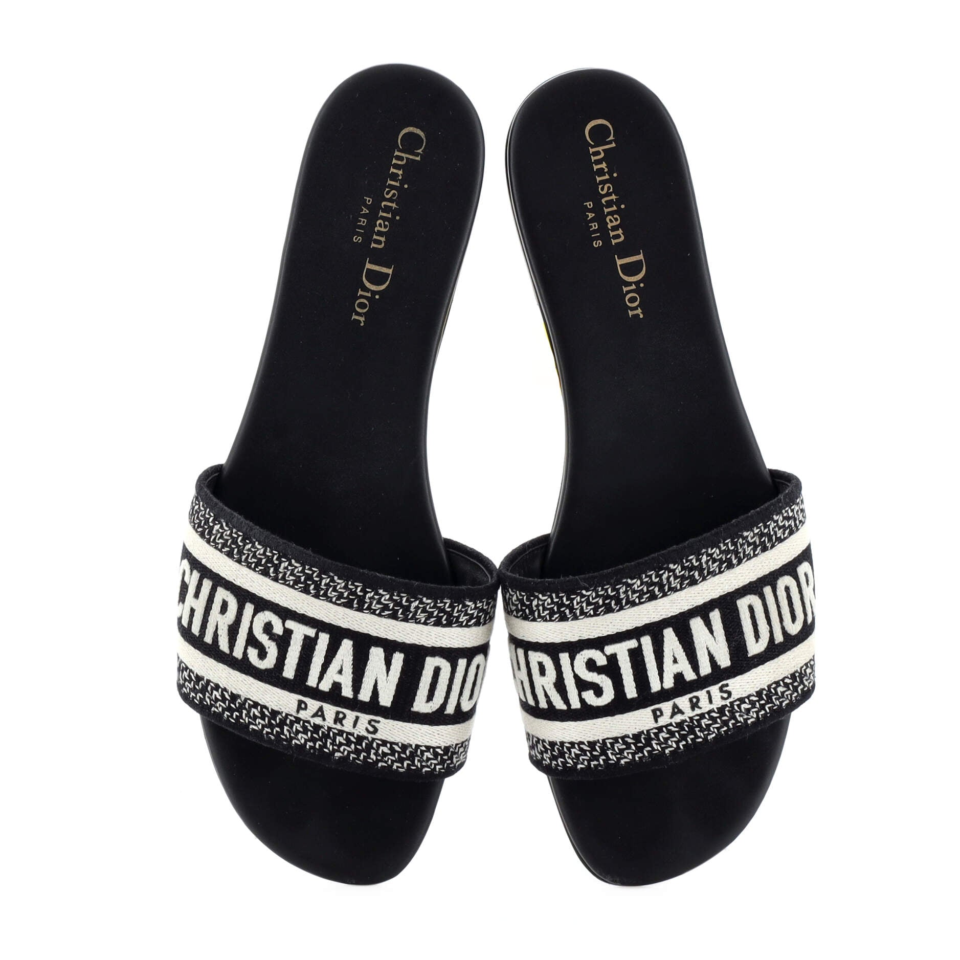 Women's Dway Flat Sandals Embroidered Canvas