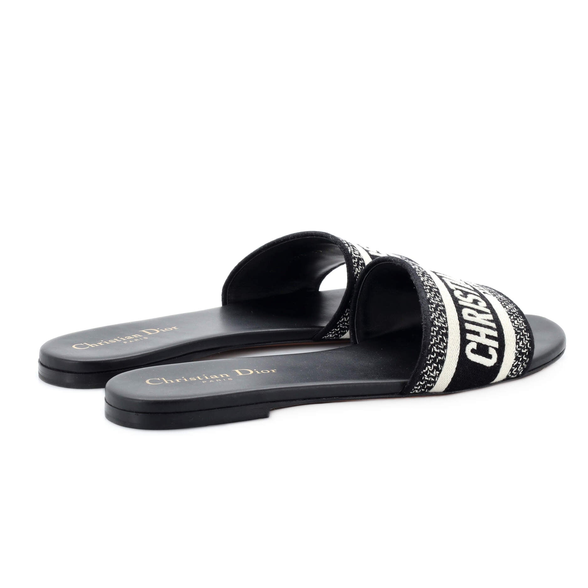Women's Dway Flat Sandals Embroidered Canvas
