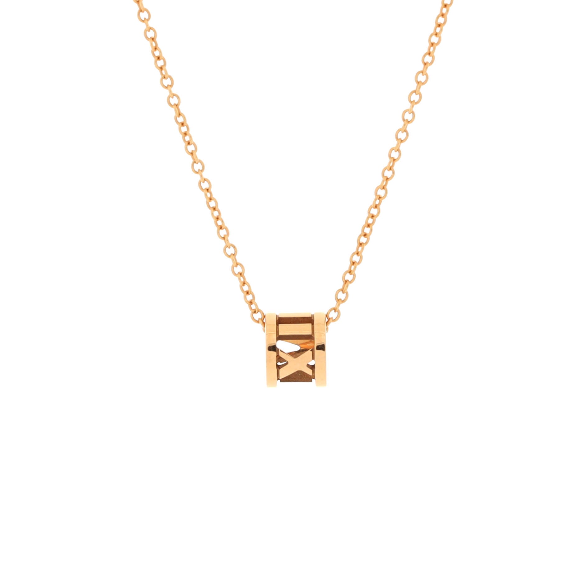 Atlas Open Pendant Necklace 18K Rose Gold