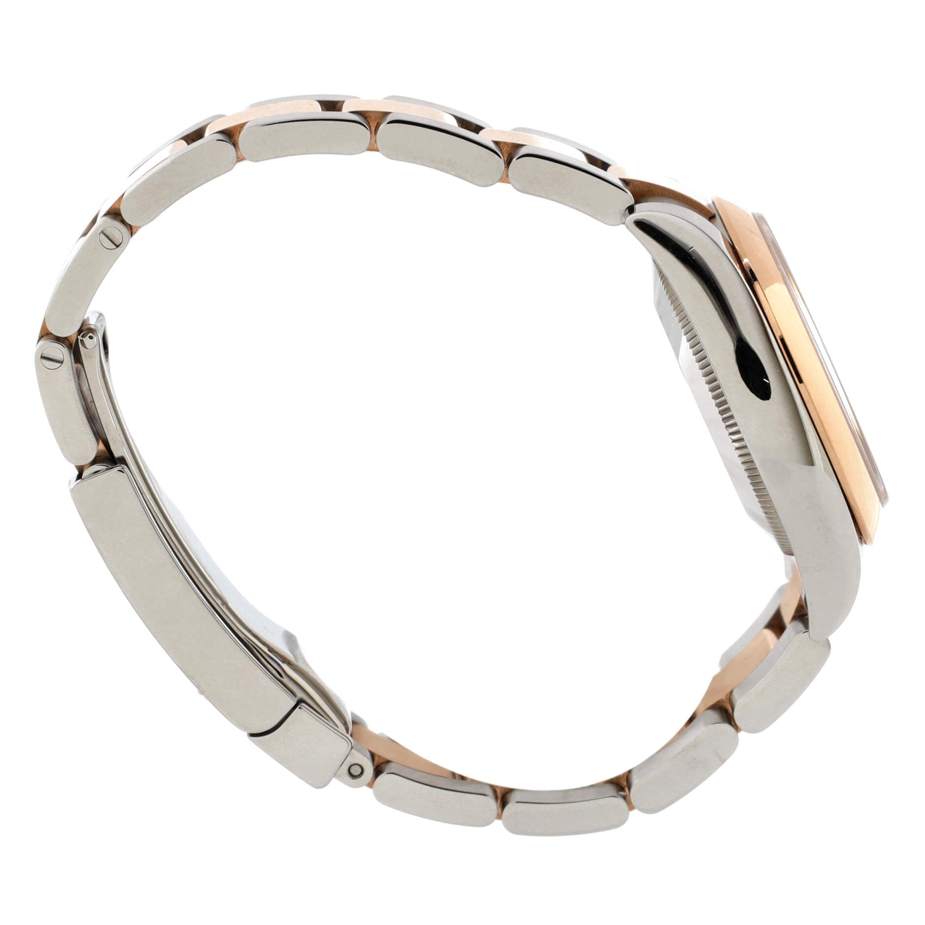 Oyster Perpetual Datejust Automatic Watch Stainless Steel and Rose Gold with Floral Dial 31