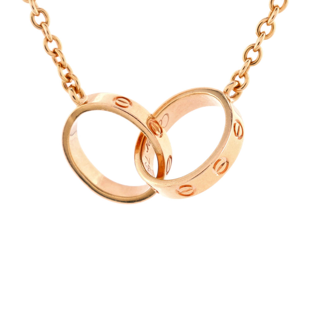 Love Interlocking Necklace 18K Rose Gold