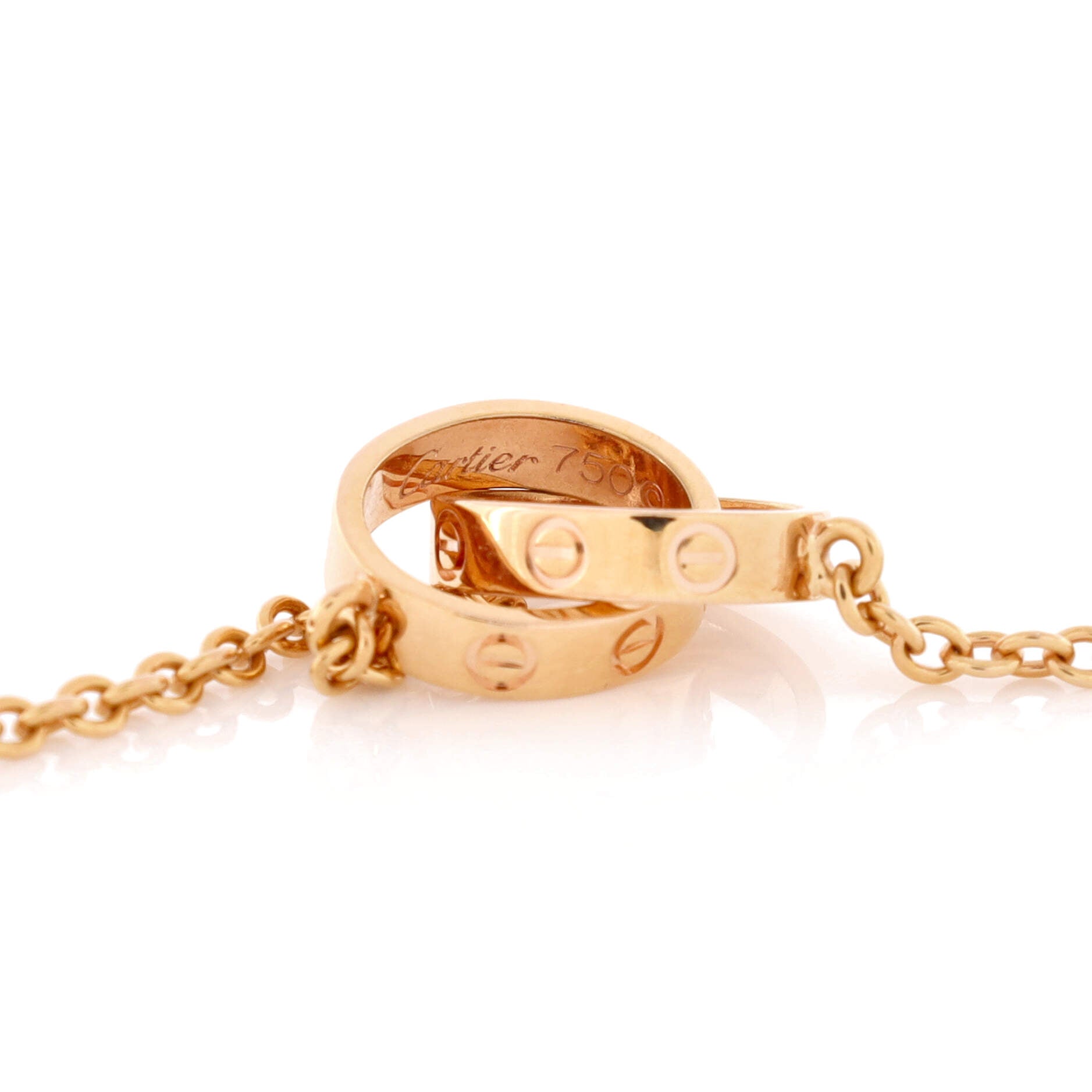 Love Interlocking Necklace 18K Rose Gold
