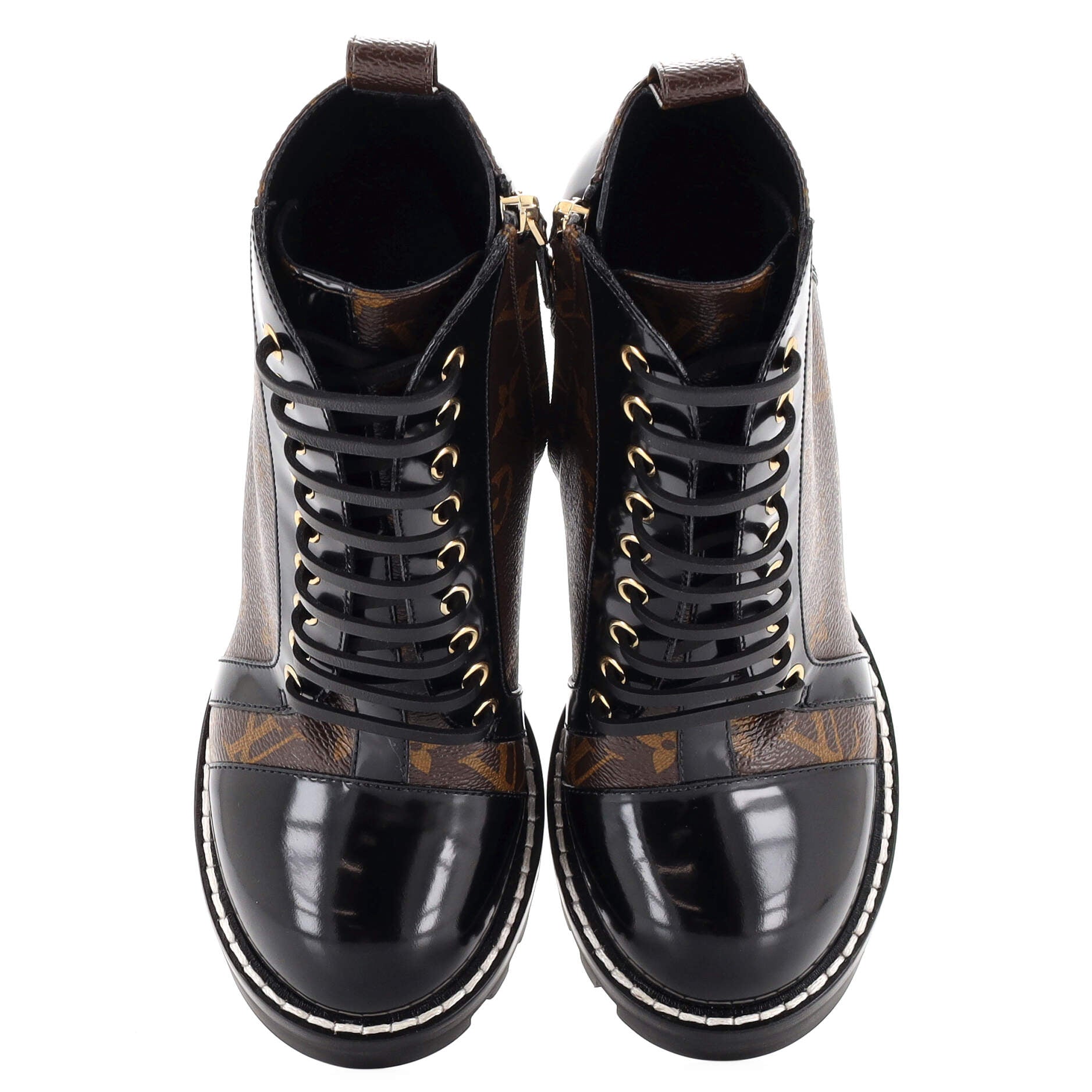 Women's Star Trail Ankle Boots Monogram Canvas with Patent