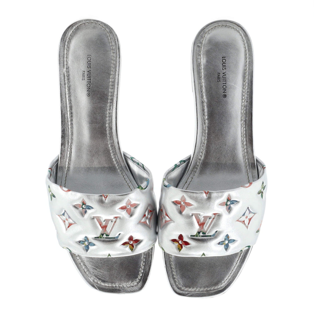 Women's Revival Mule Sandals Monogram Embossed Leather