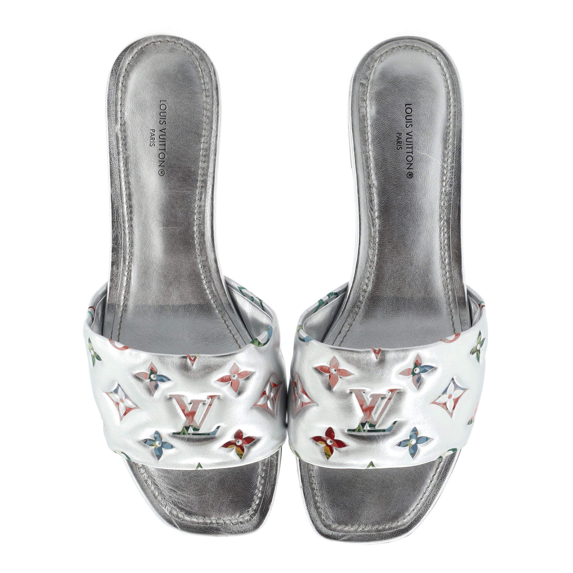 Women's Revival Mule Sandals Monogram Embossed Leather