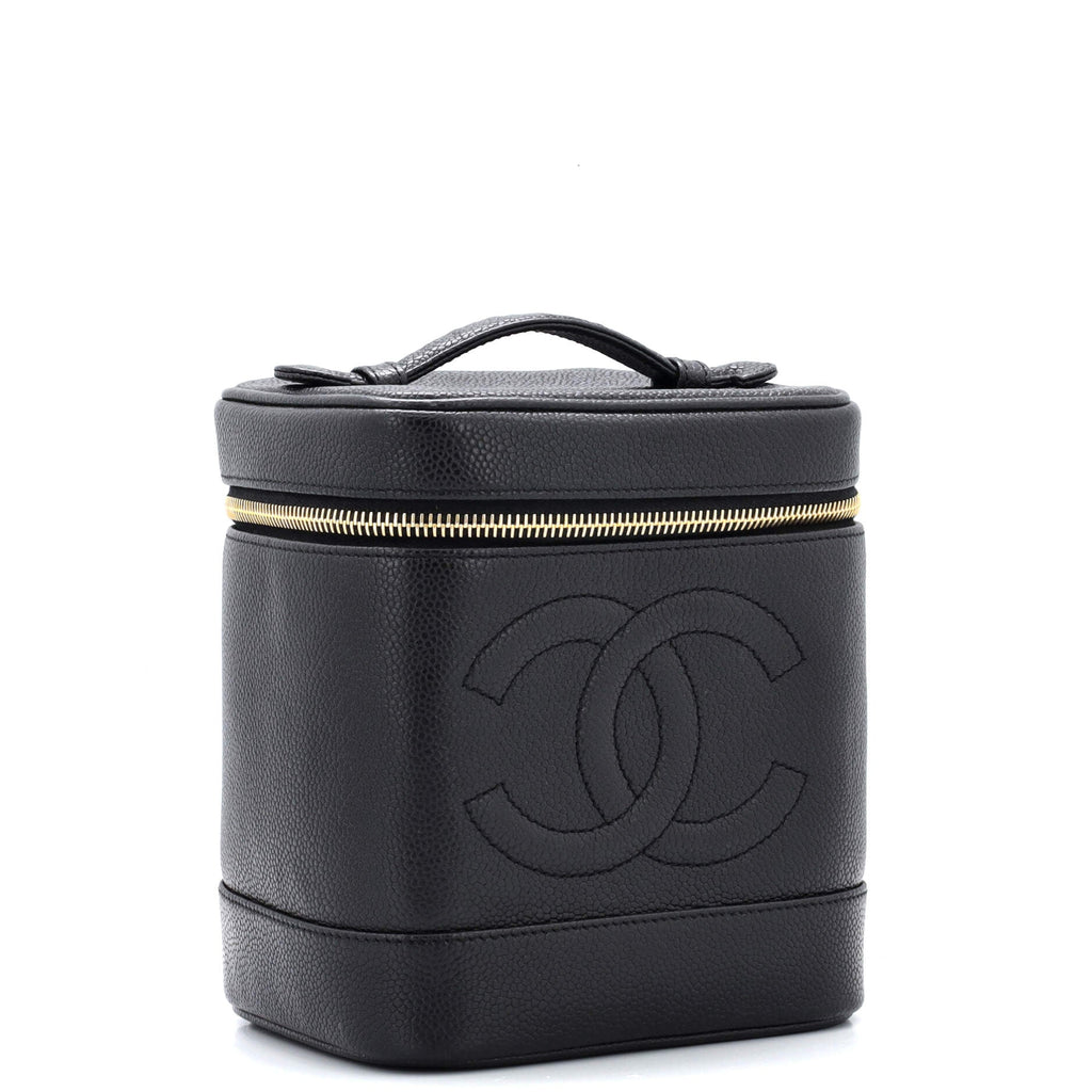 Vintage Timeless Cosmetic Case Caviar Tall