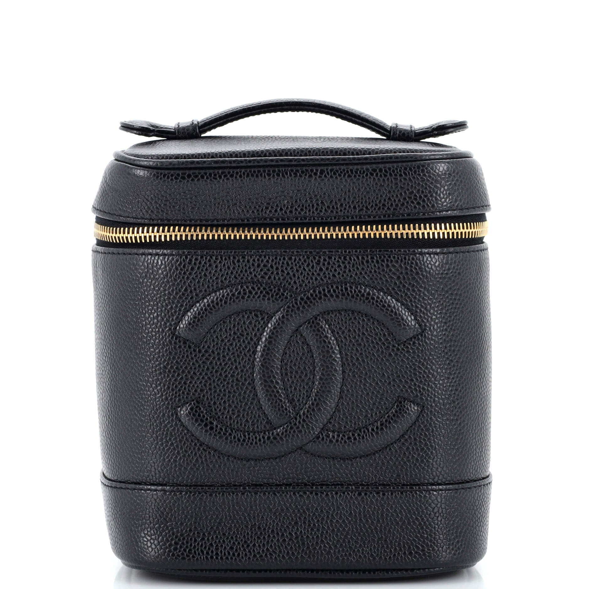 Vintage Timeless Cosmetic Case Caviar Tall