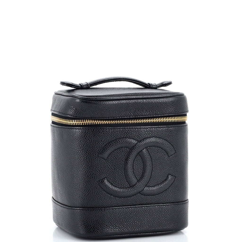 Vintage Timeless Cosmetic Case Caviar Tall