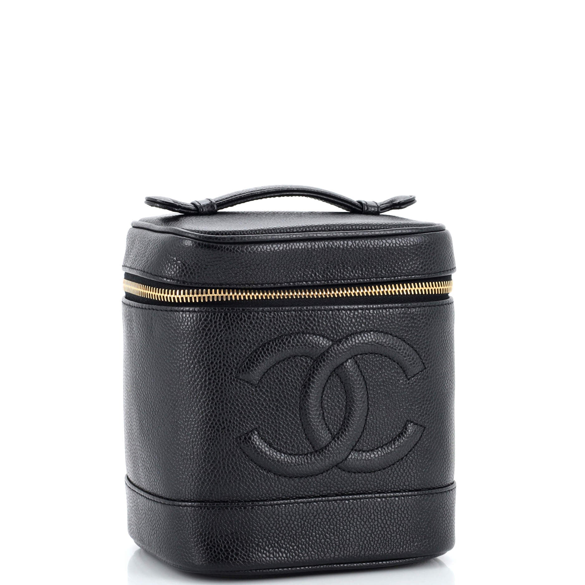Vintage Timeless Cosmetic Case Caviar Tall