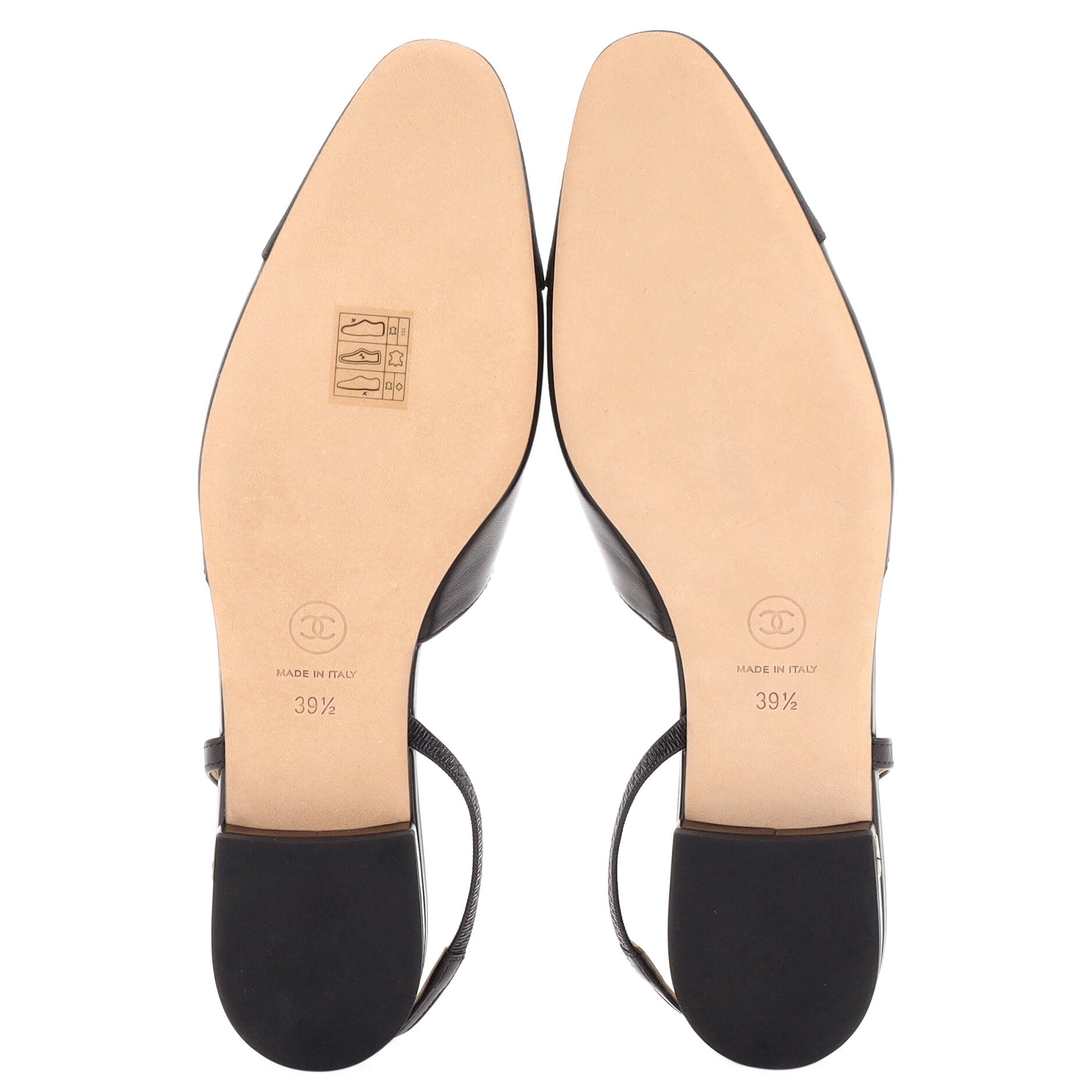 Women's Cap Toe CC Slingback Flats Leather