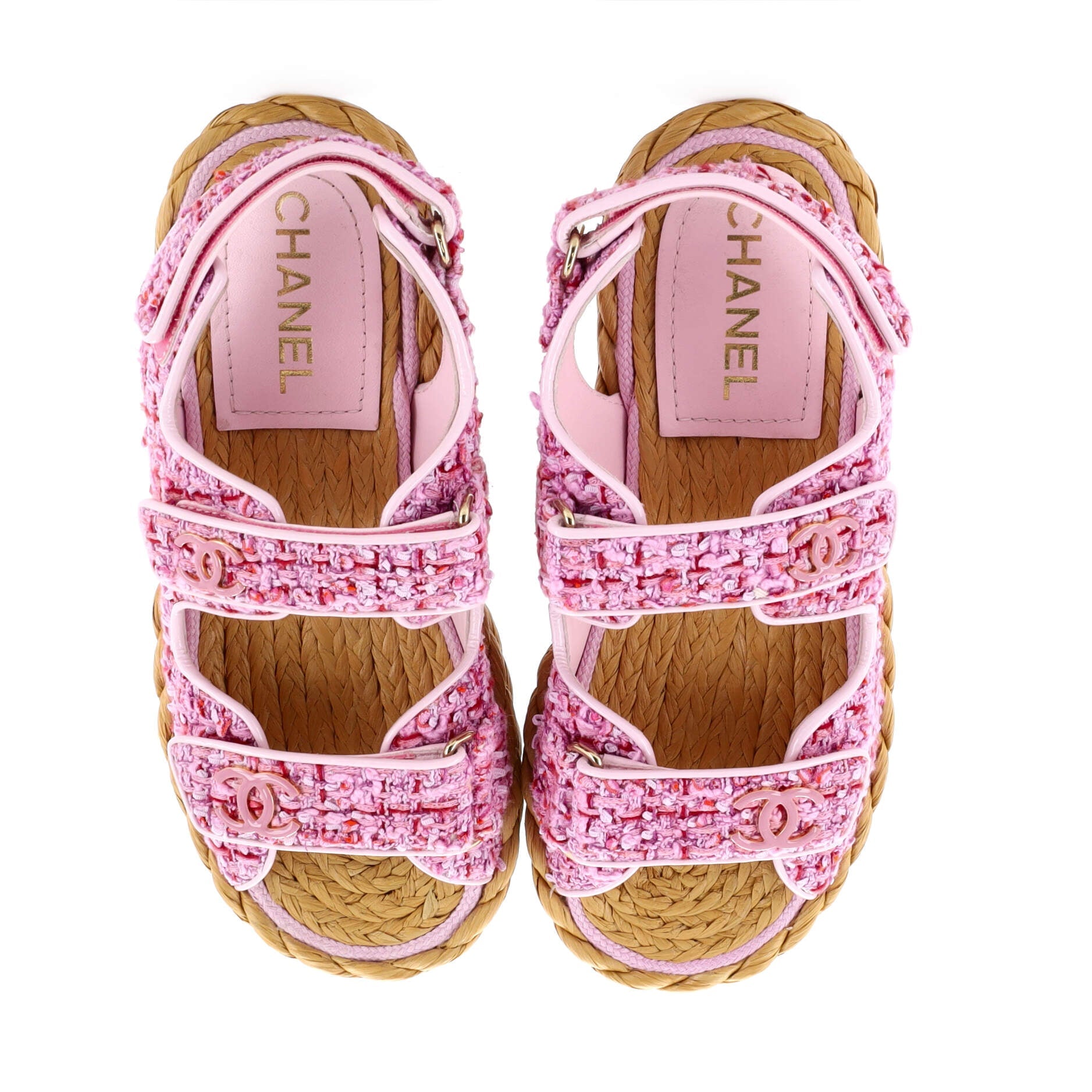 Women's Velcro Espadrille Dad Sandals Tweed