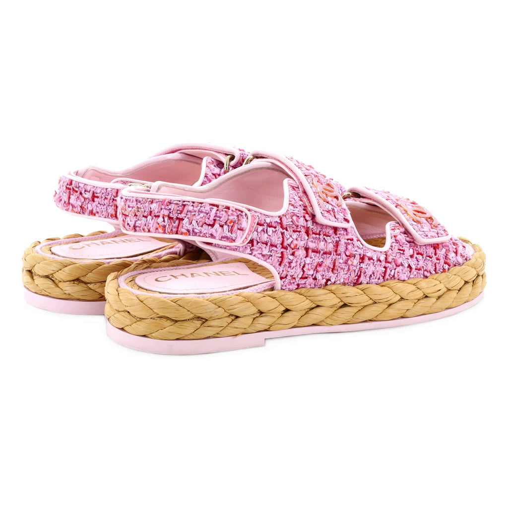 Women's Velcro Espadrille Dad Sandals Tweed