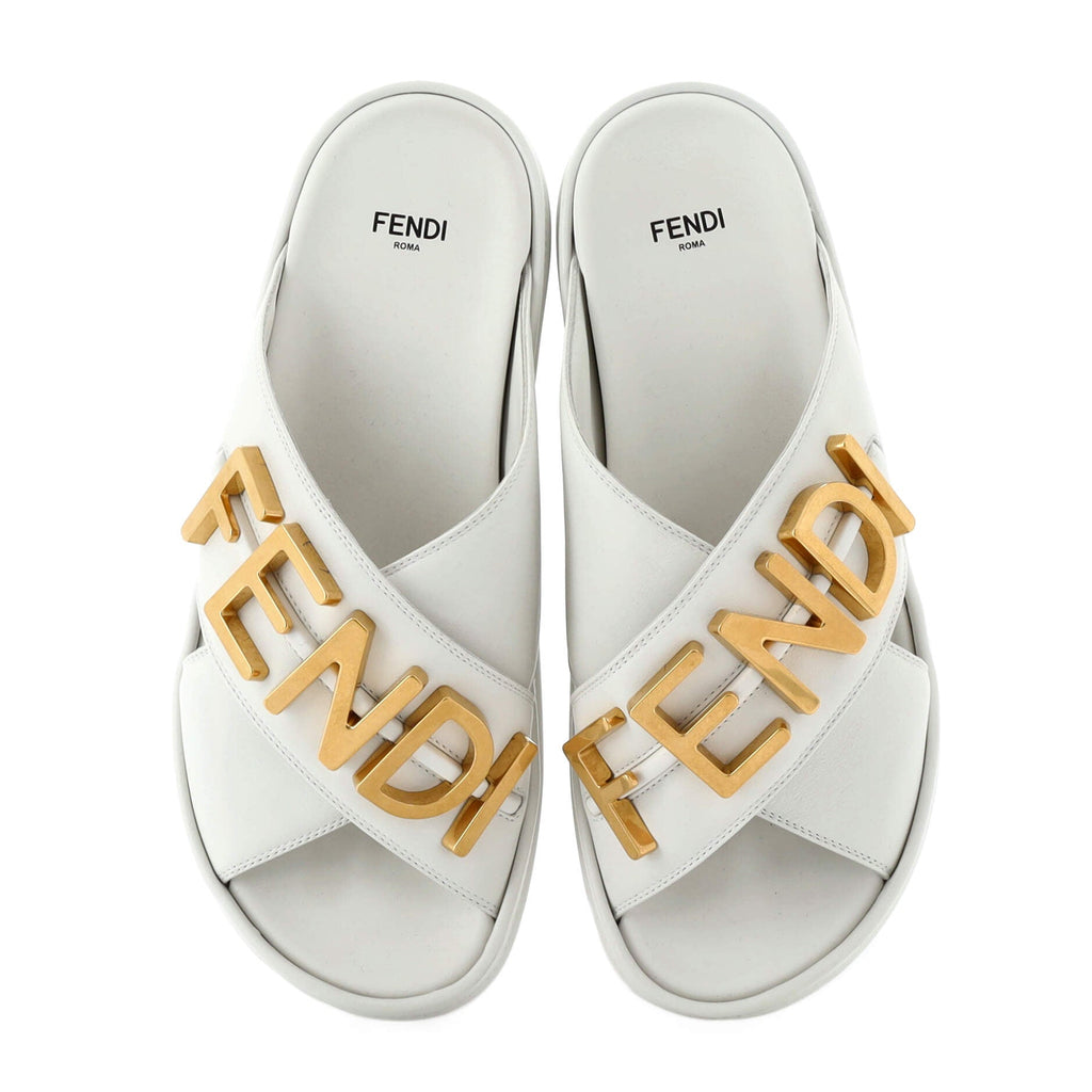 Women's Fendigraphy Slide Sandals Leather