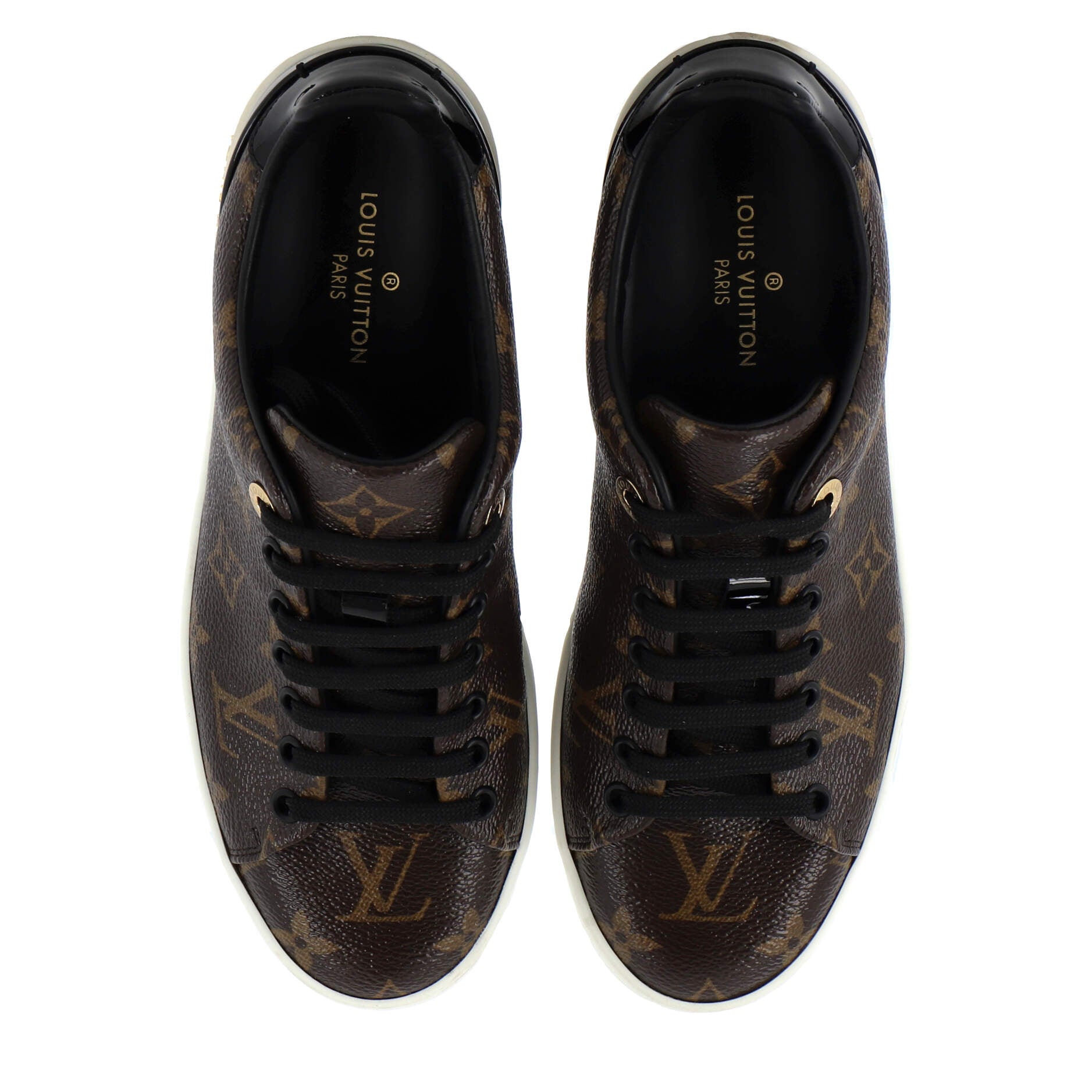 Women's FrontRow Sneakers Monogram Canvas with Patent