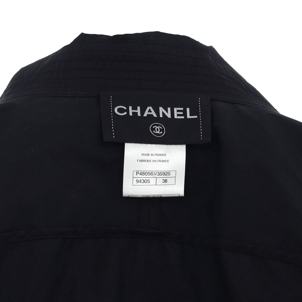 Women's Chain Double Breasted Trench Coat Cotton Blend