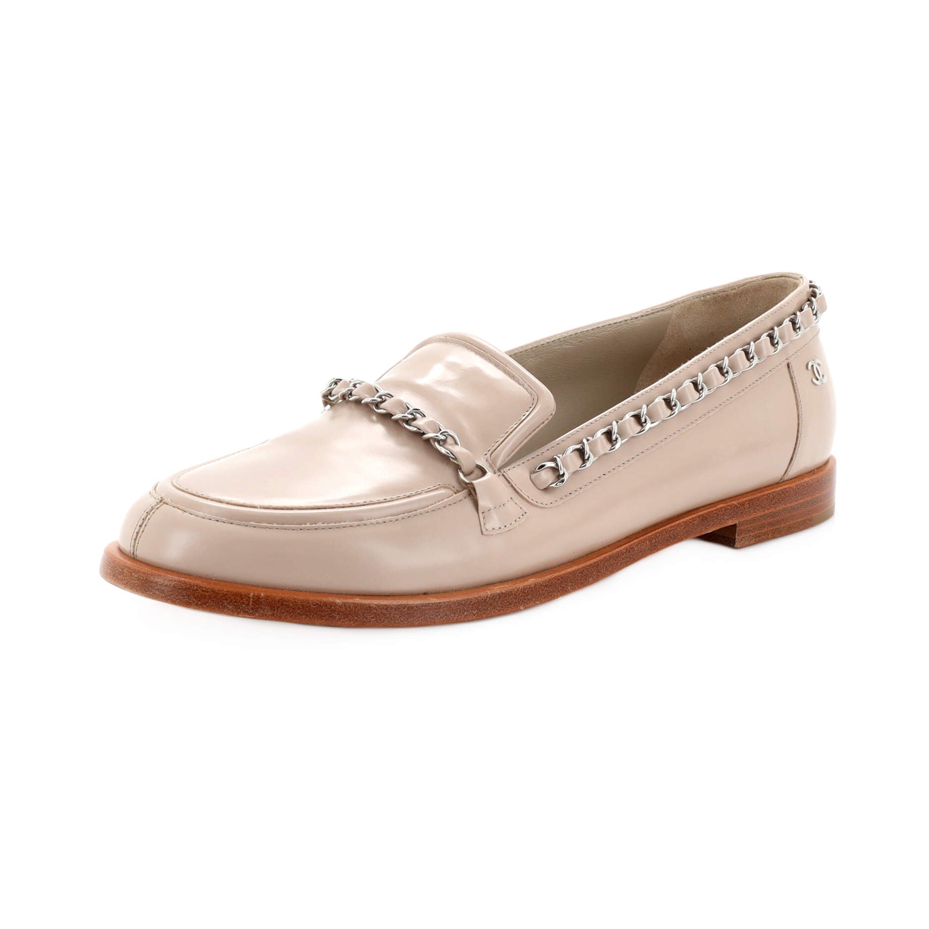 Women's Chain Around Loafers Leather