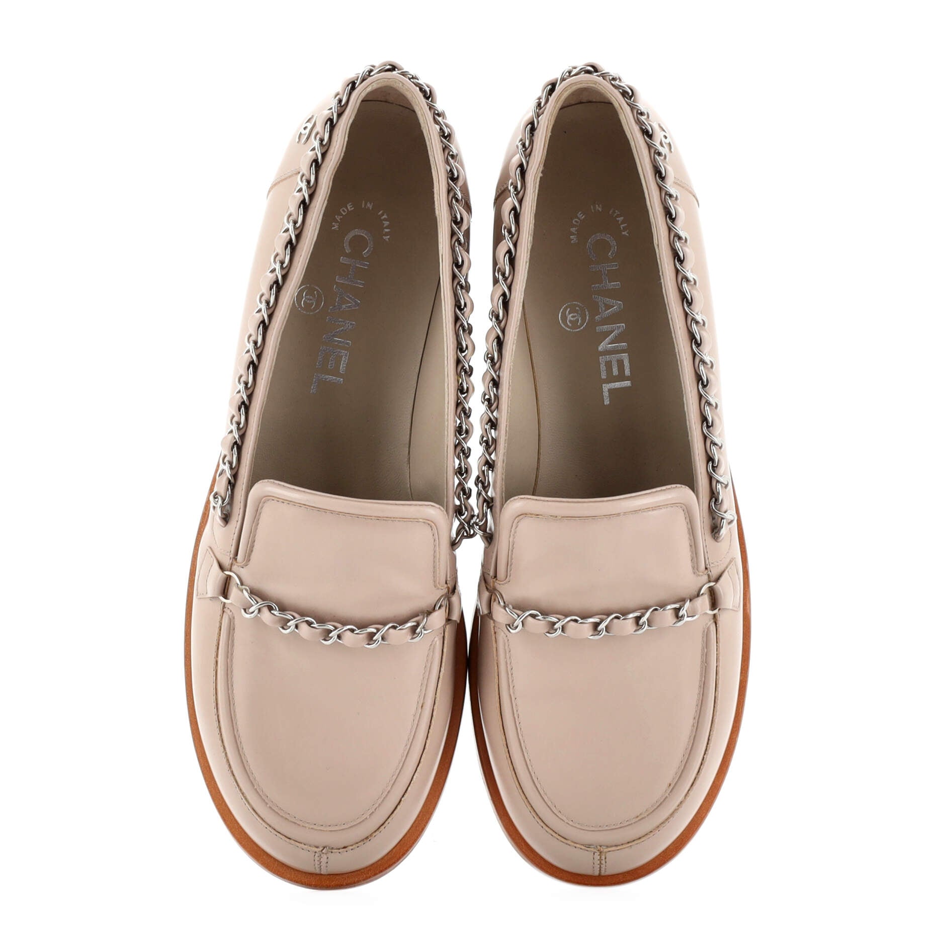 Women's Chain Around Loafers Leather