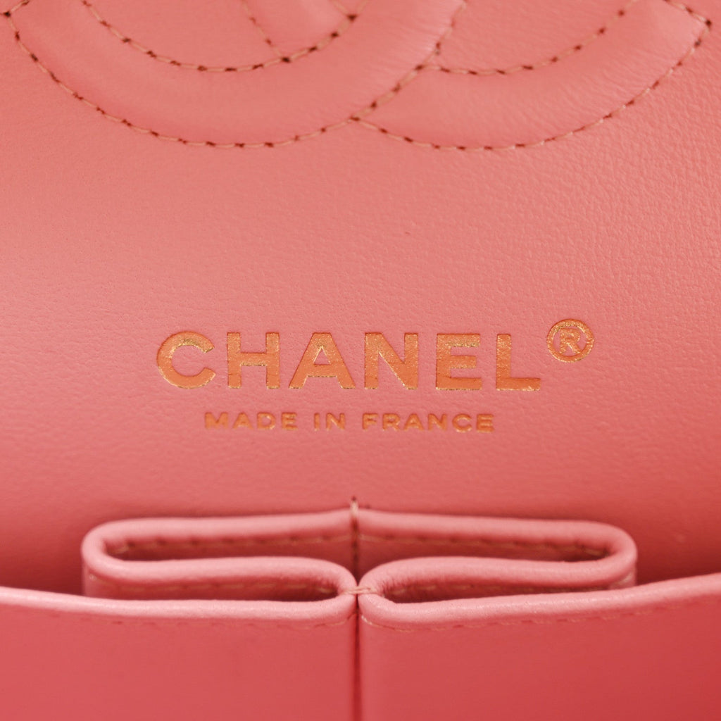 Caviar Quilted Small Double Flap Pink
