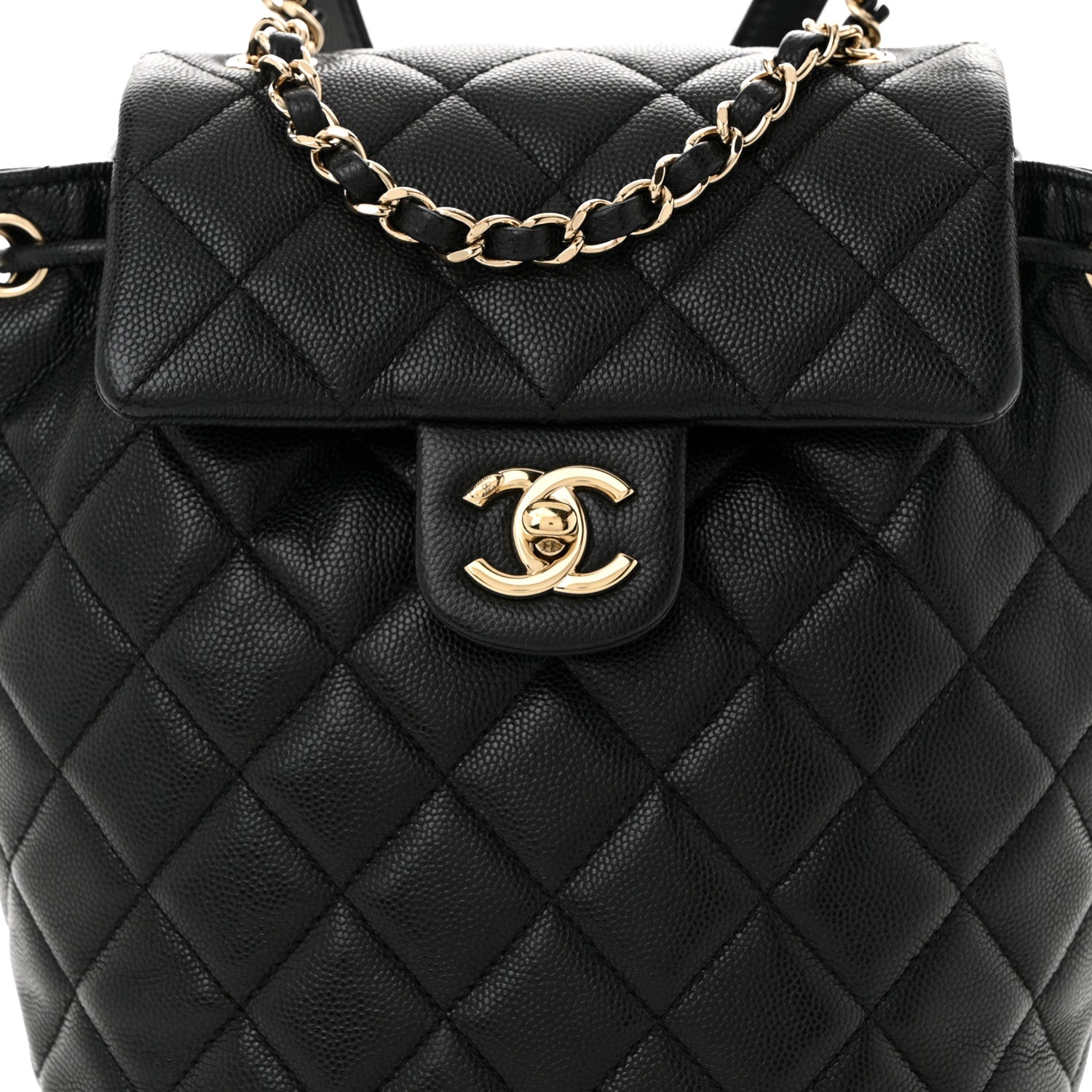 Caviar Quilted Mini Urban Spirit Backpack Black