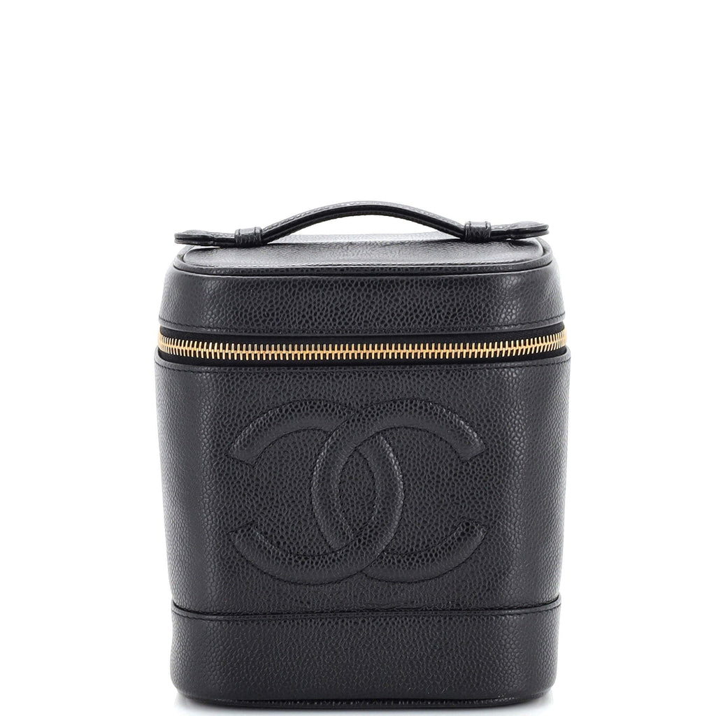 Vintage Timeless Cosmetic Case Caviar Tall