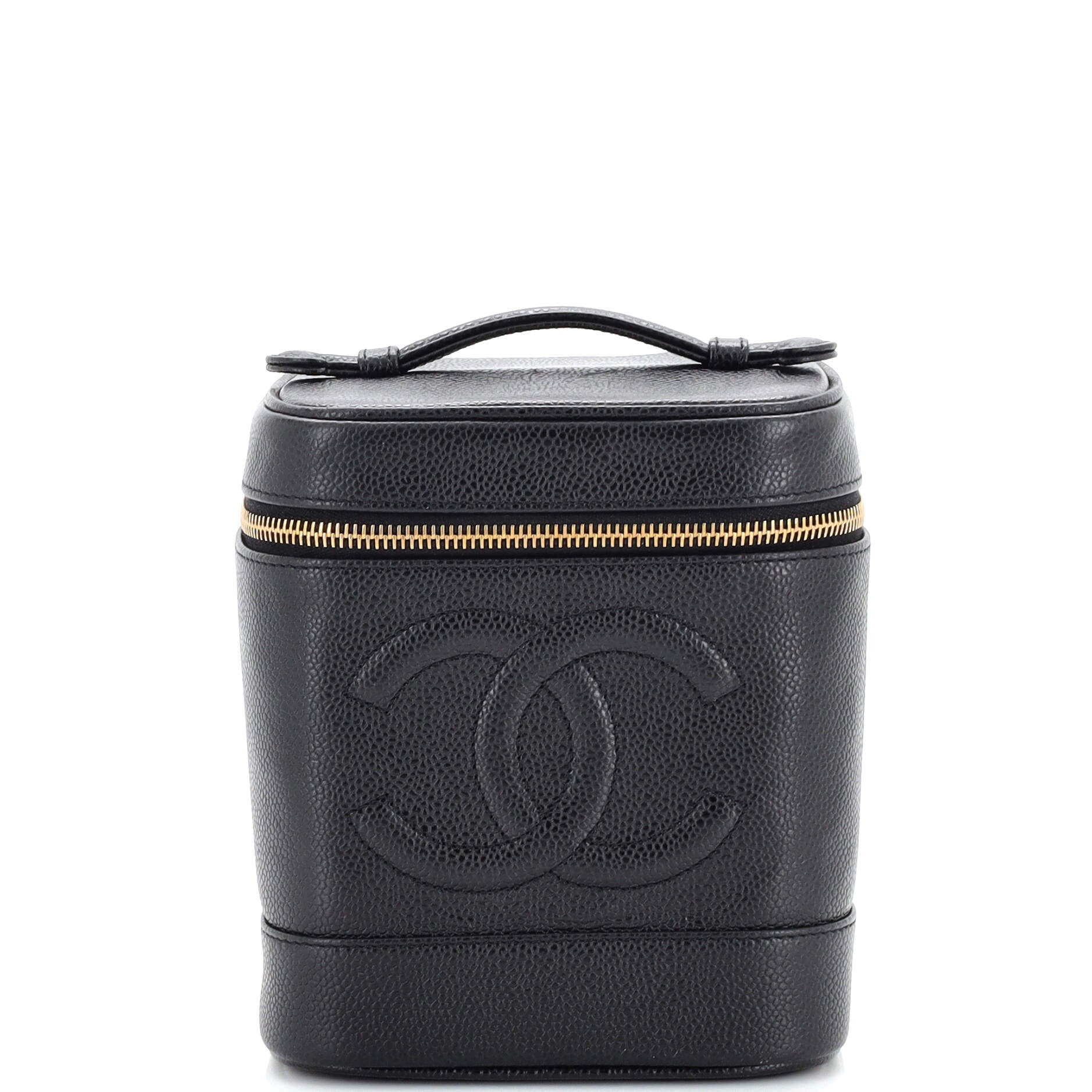 Vintage Timeless Cosmetic Case Caviar Tall