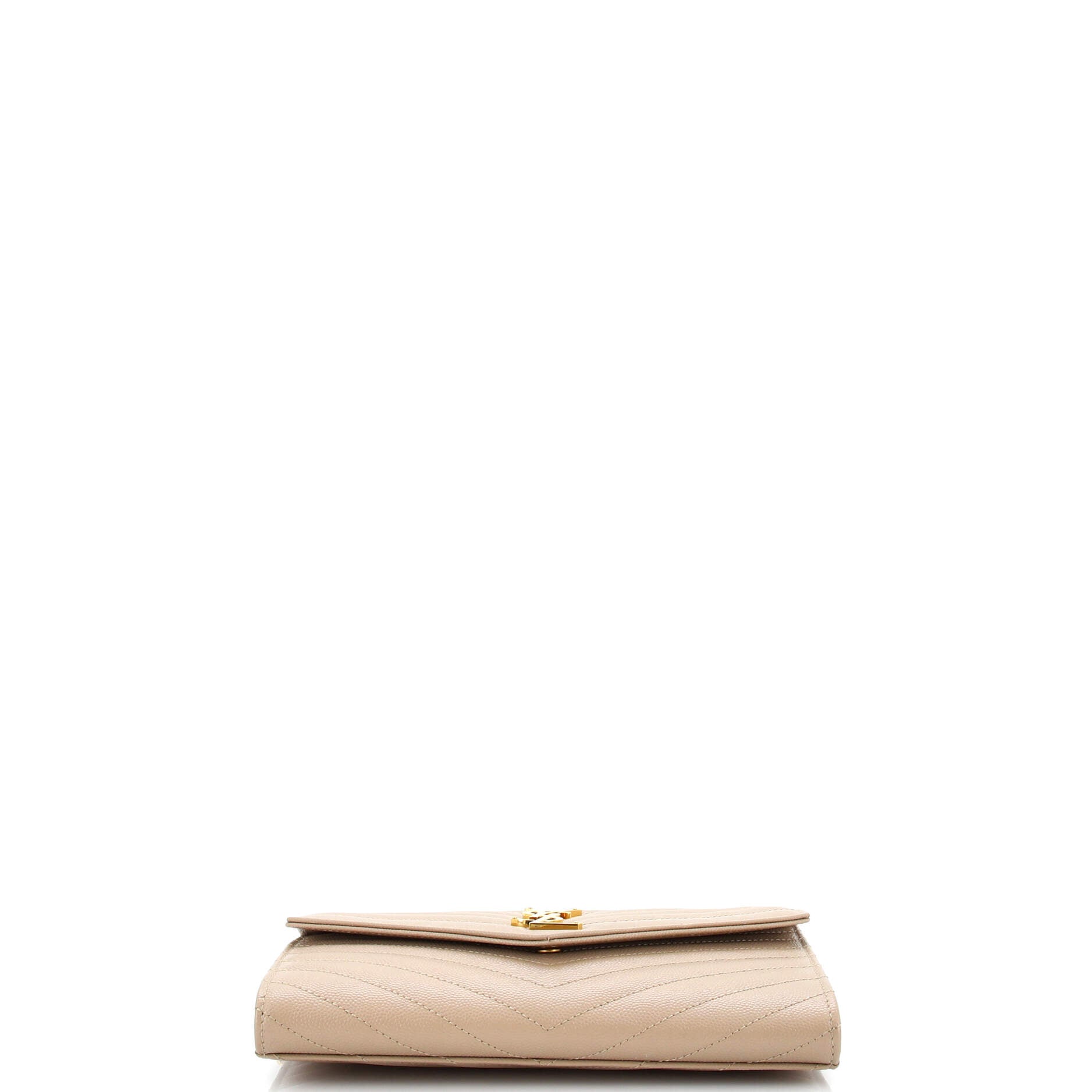 Classic Monogram Envelope Wristlet Clutch Matelasse Chevron Leather