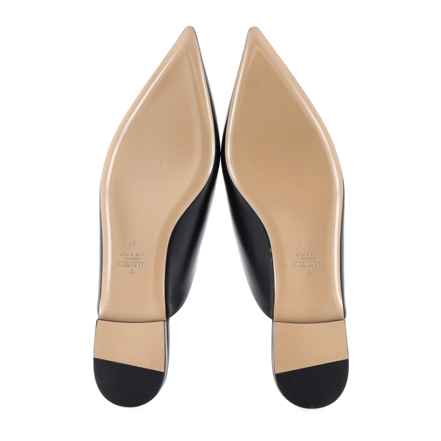 Women's One Stud Flat Mules Leather