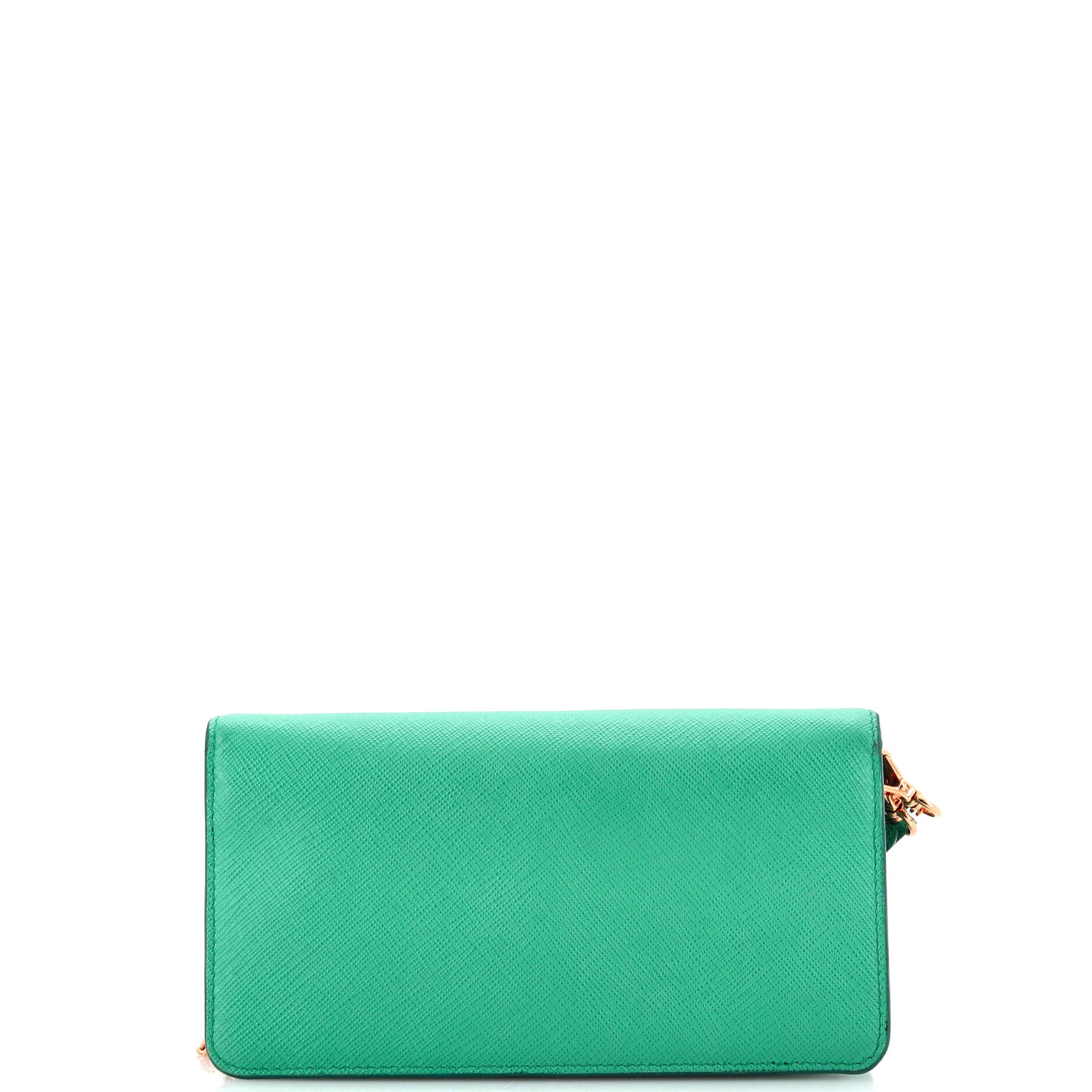 Wristlet Wallet on Chain Saffiano Leather Mini