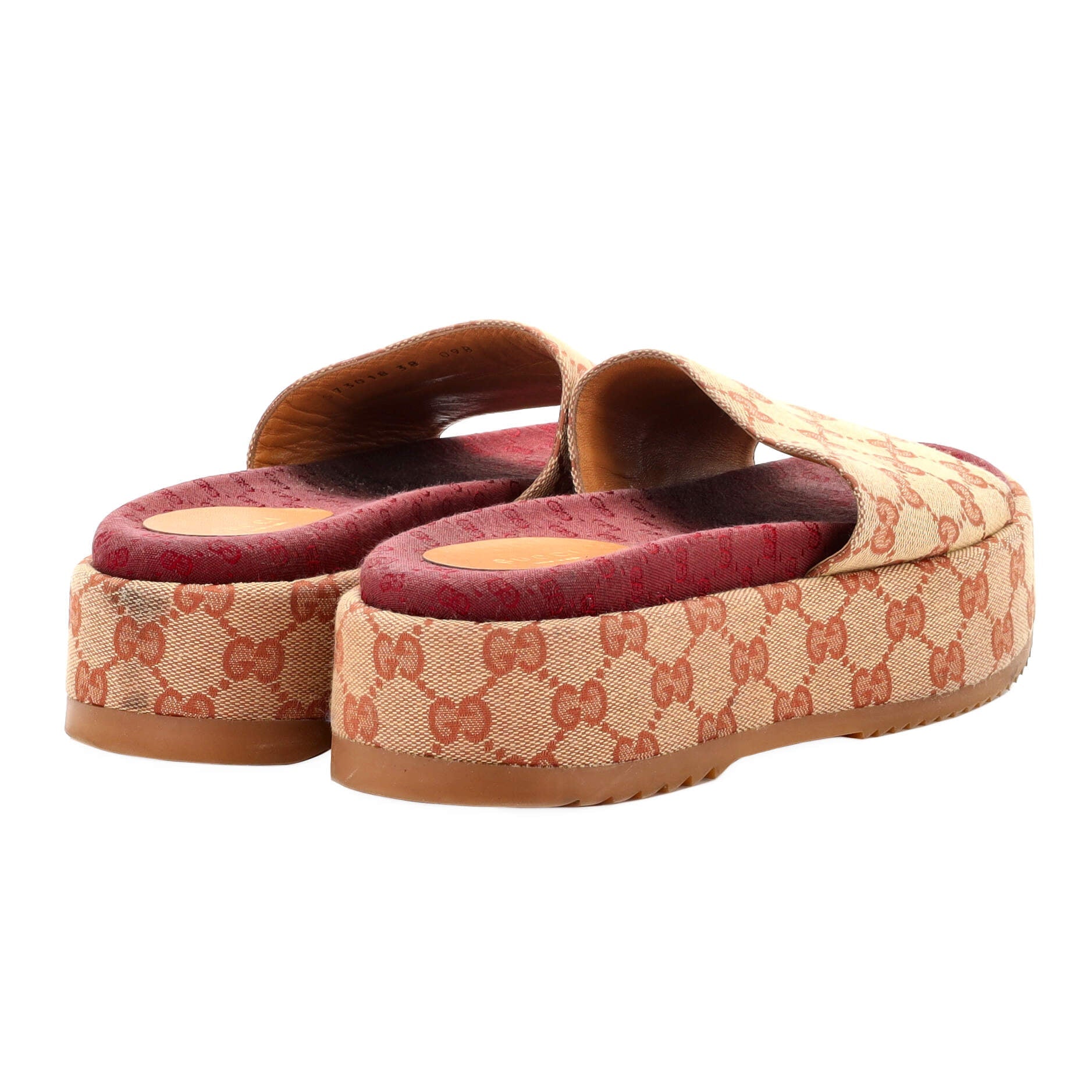 Women's Angelina Platform Slide Sandals GG Canvas