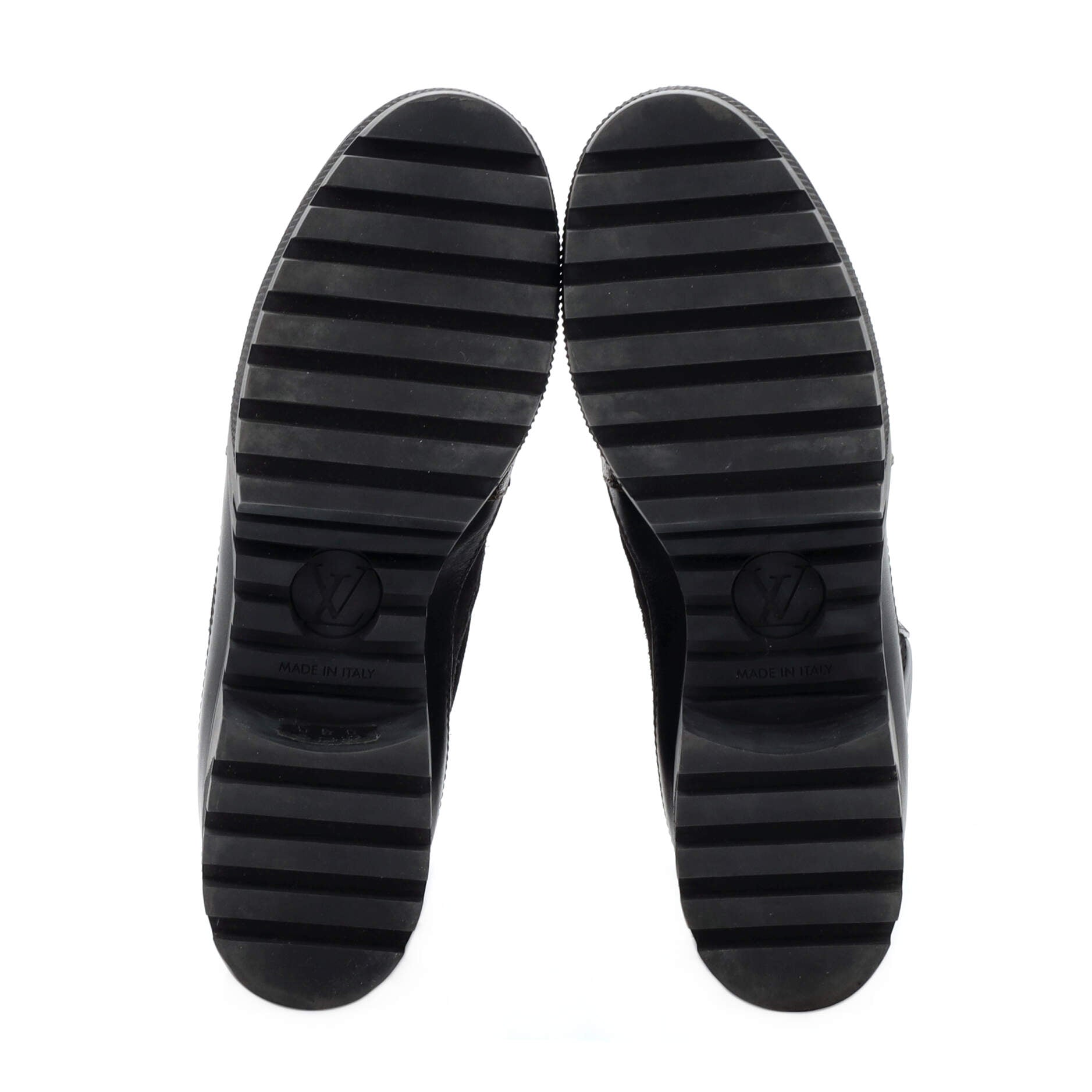 Women's Laureate Platform Desert Boots Suede with Monogram Canvas