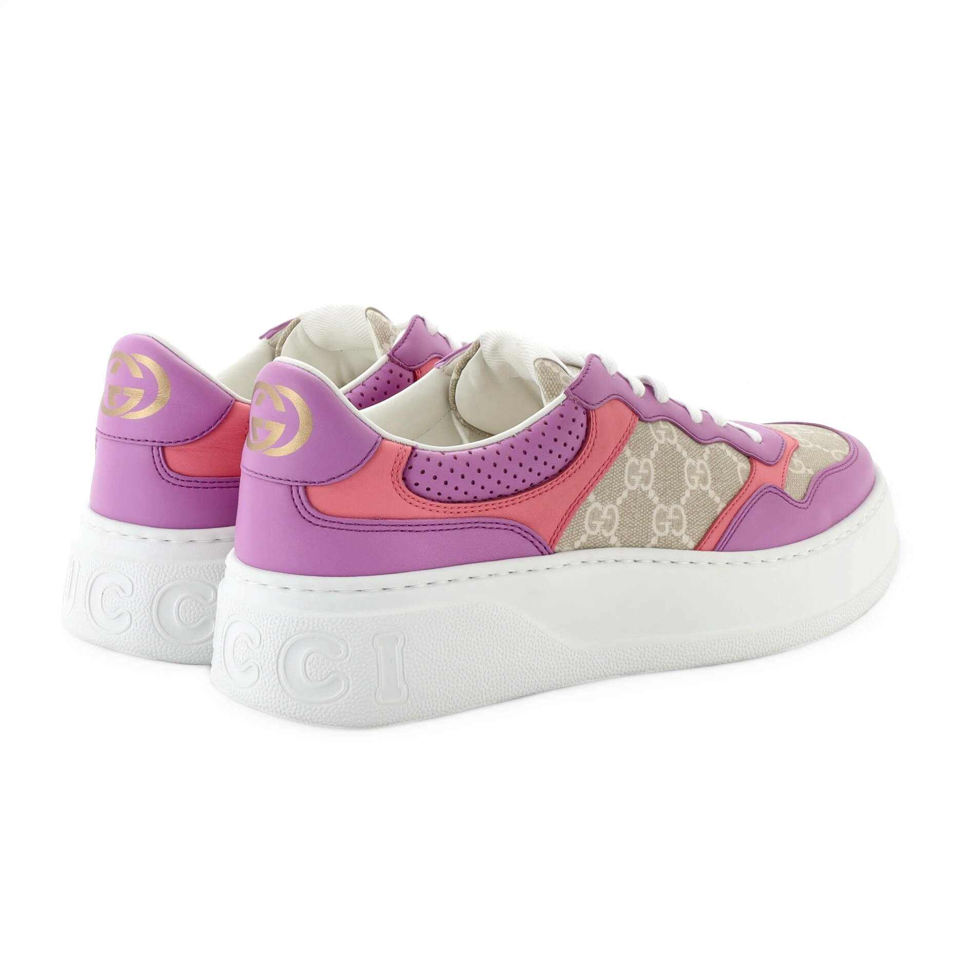 Women's Dali Platform Sneakers GG Coated Canvas and Leather