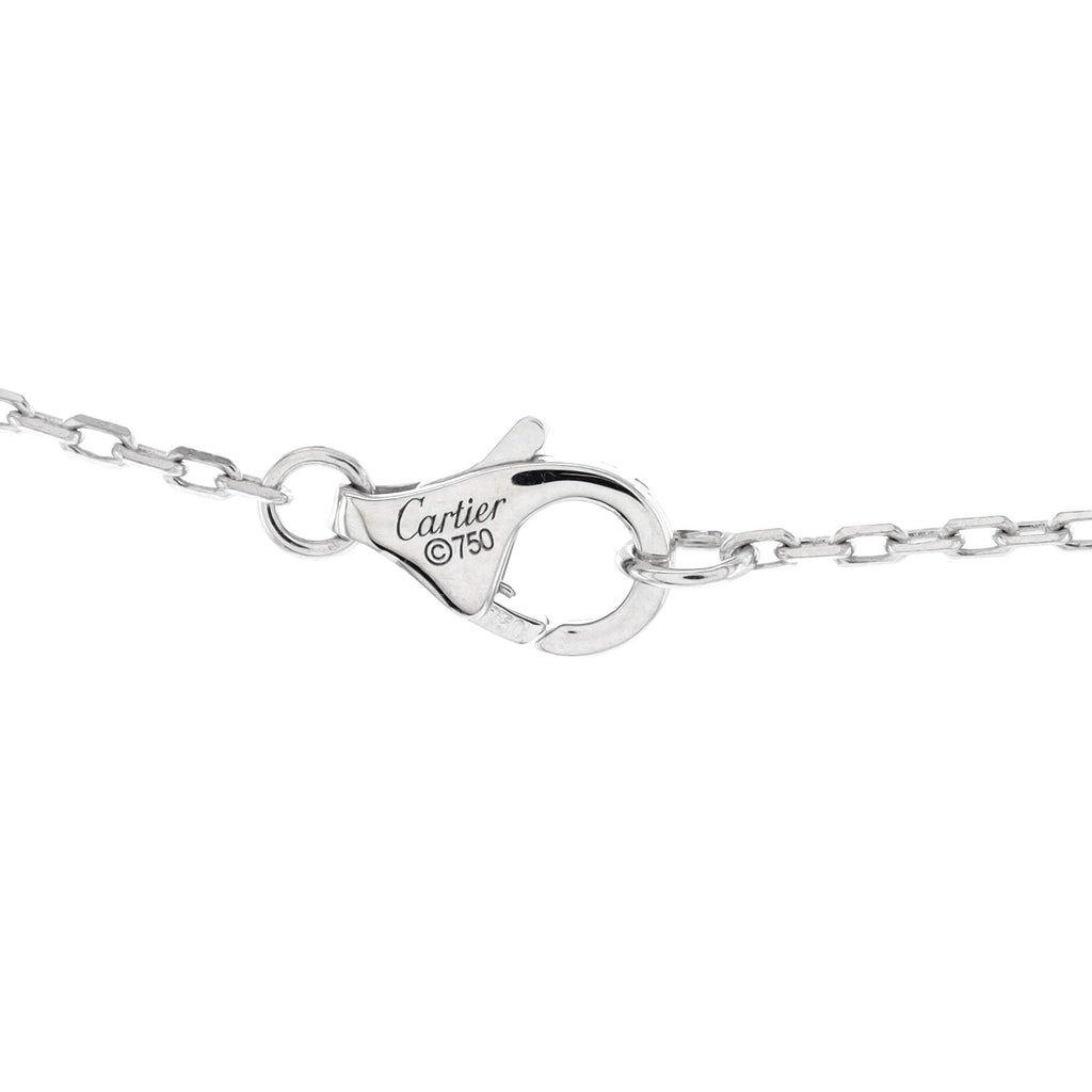 Scarab Pendant Necklace 18K White Gold with Diamonds