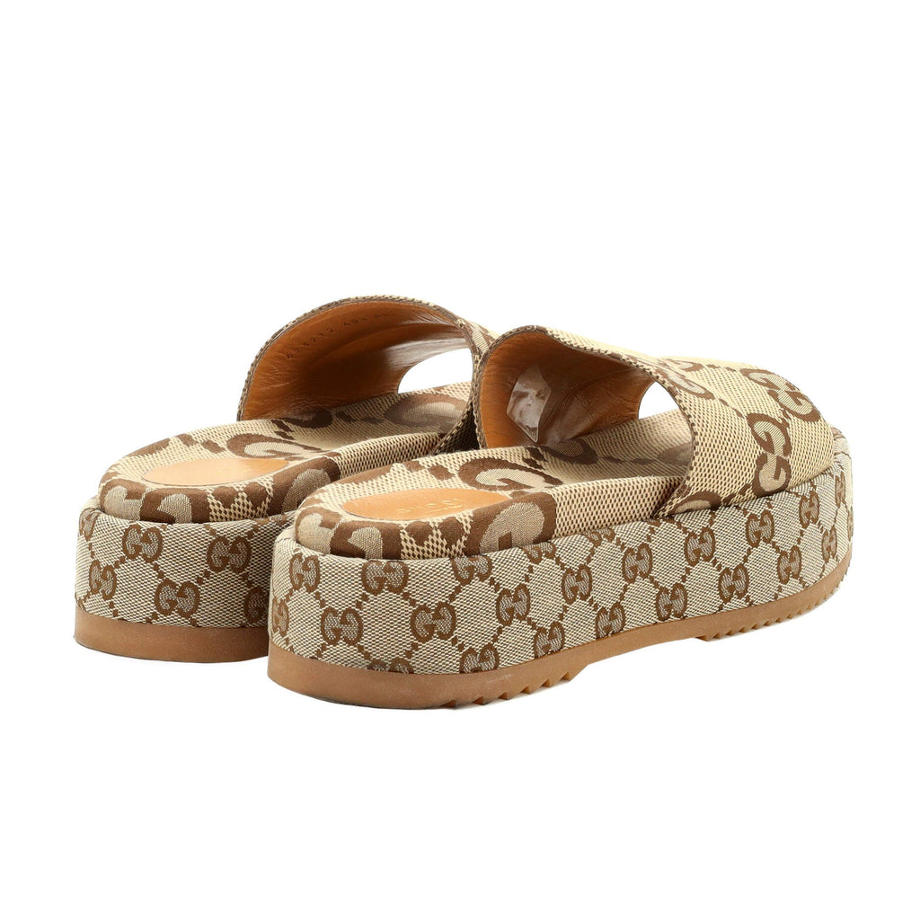 Women's Angelina Platform Slide Sandals GG Canvas