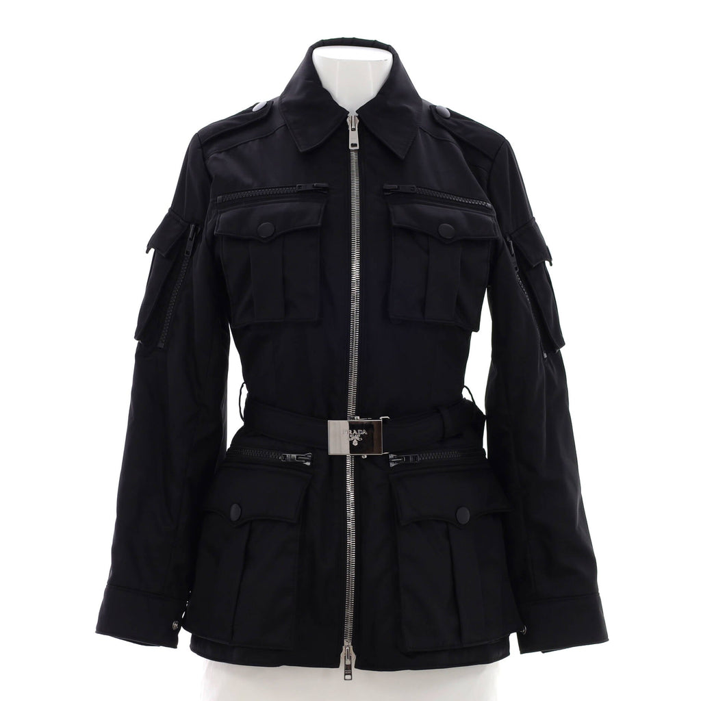 Women's Military Belted Jacket Nylon