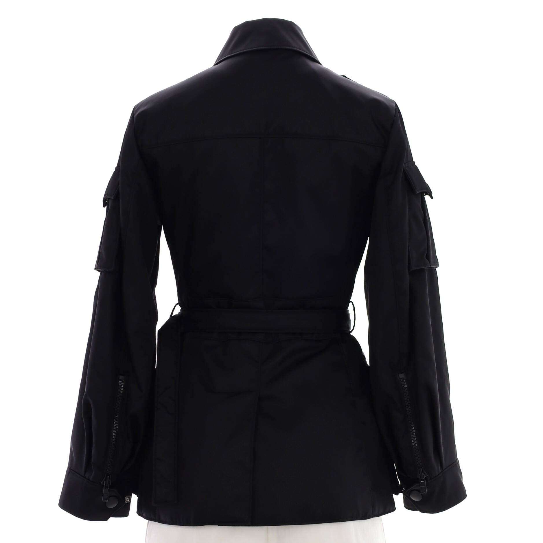 Women's Military Belted Jacket Nylon