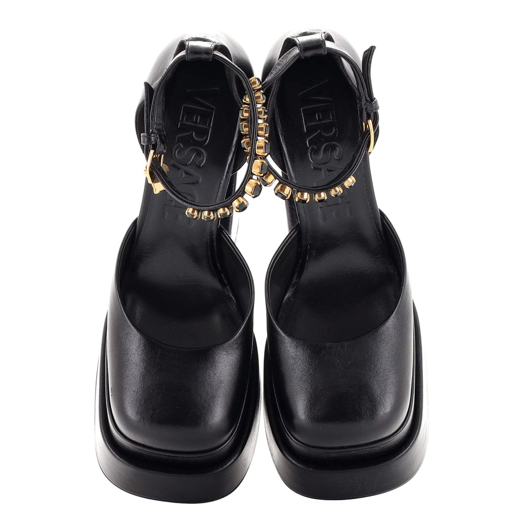 Women's Medusa Aevitas Platform Pumps Leather with Crystals