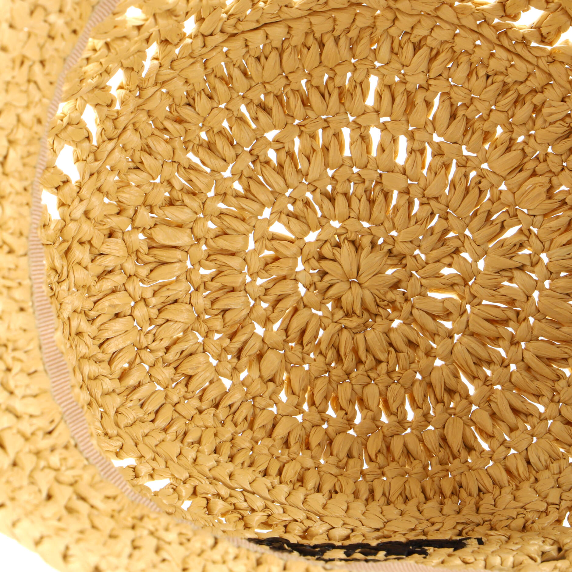 Triangle Logo Bucket Hat Woven Raffia