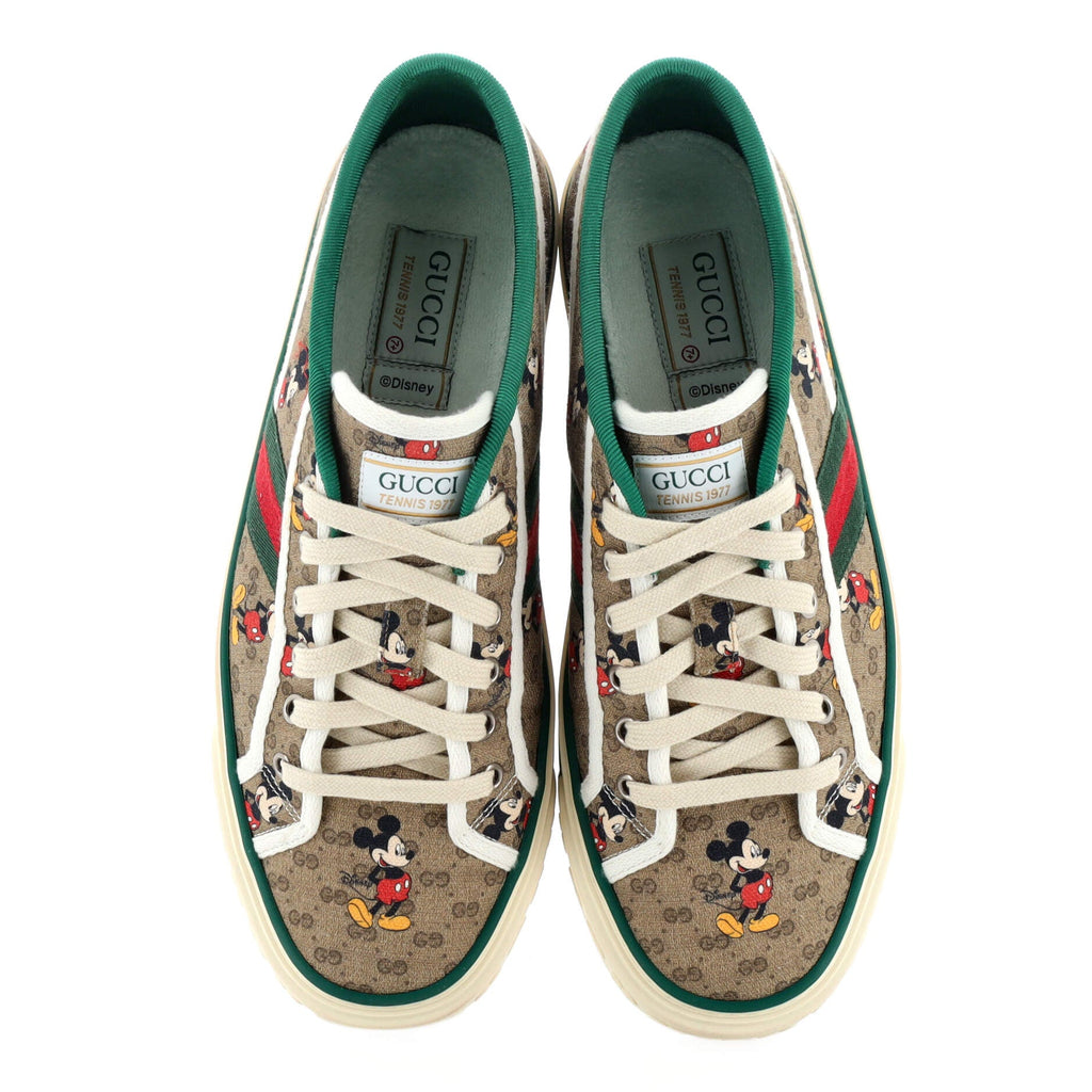Disney Mickey Mouse 1977 Tennis Sneakers Printed Mini GG Coated Canvas