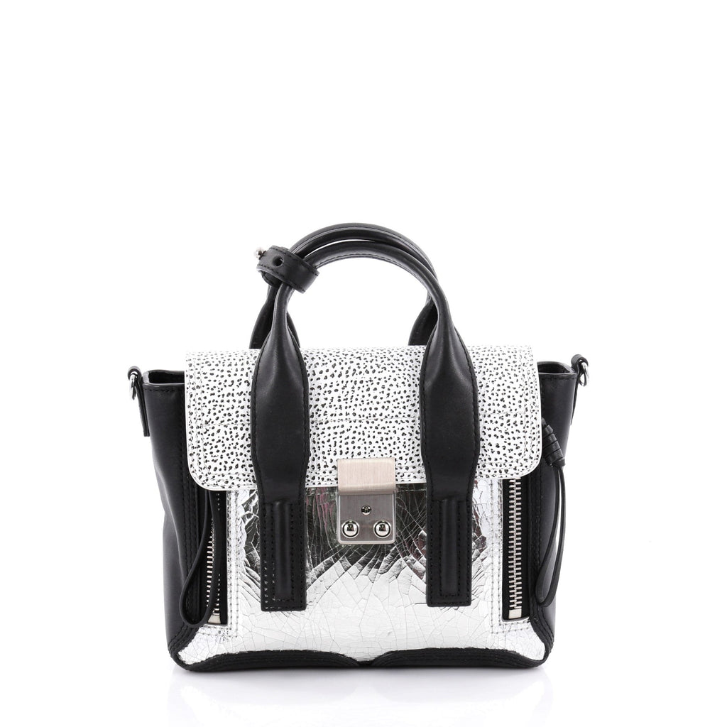Pashli Satchel Mix Effect Leather Mini