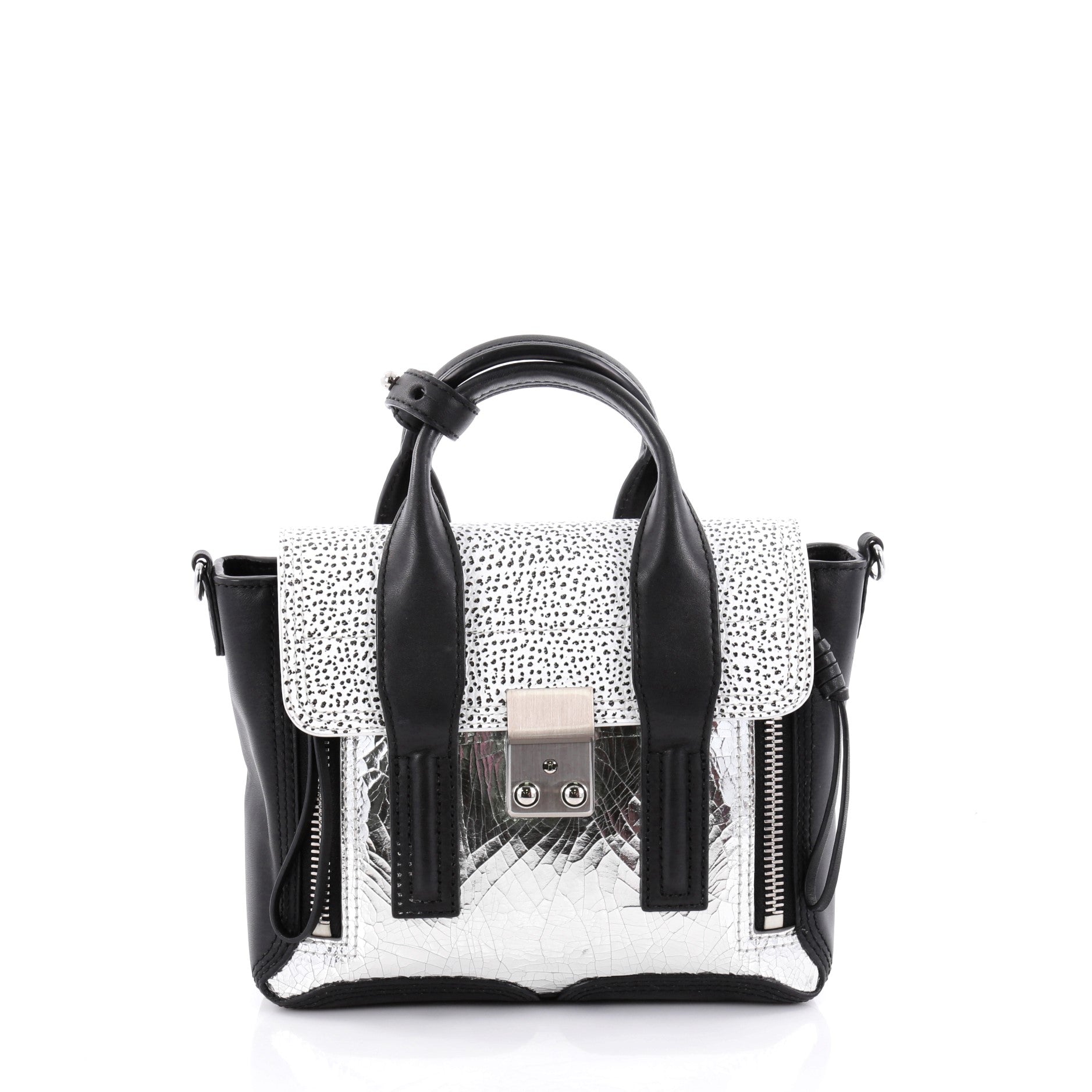 Pashli Satchel Mix Effect Leather Mini